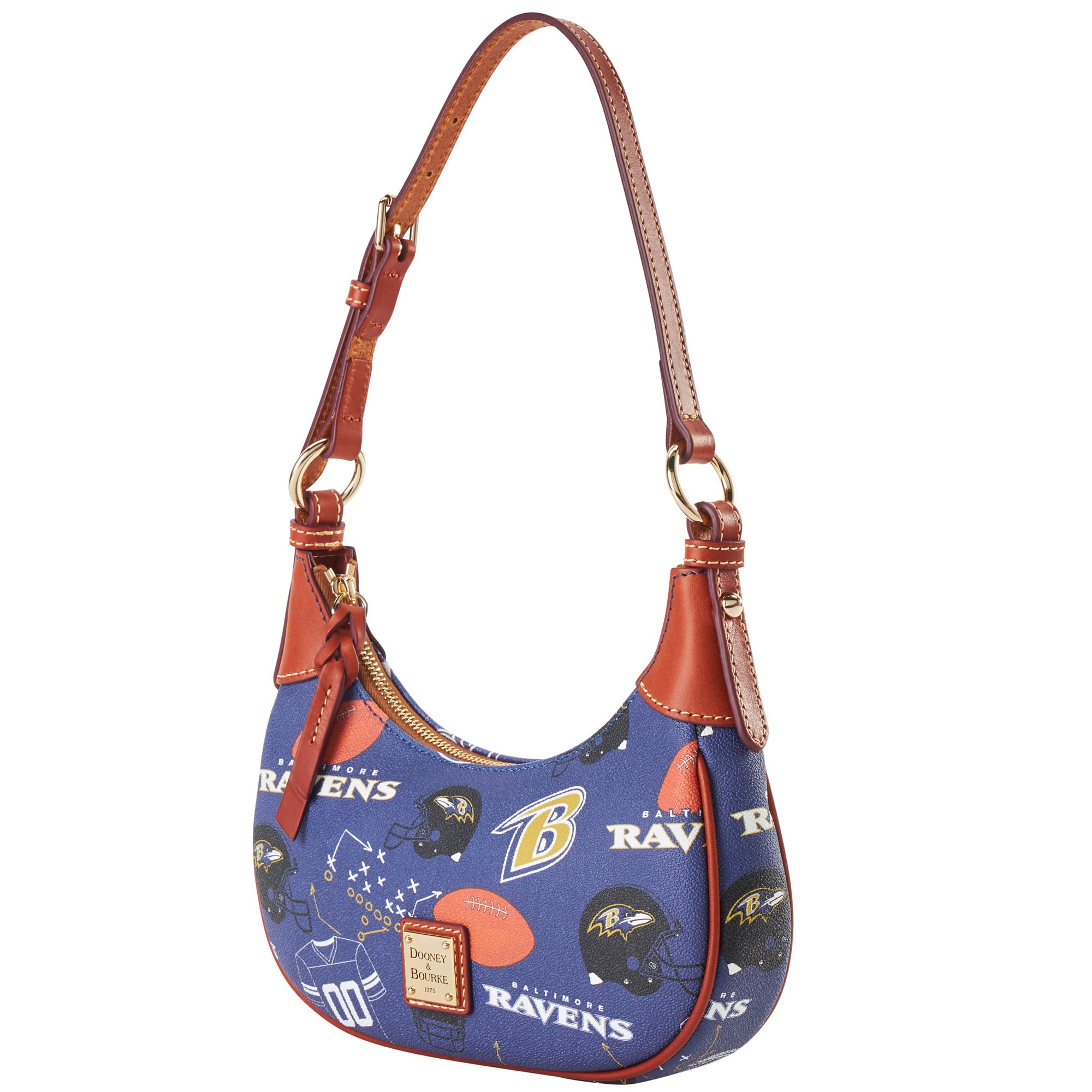 Sac à bandoulière souple Dooney & Bourke Baltimore Ravens pour femme