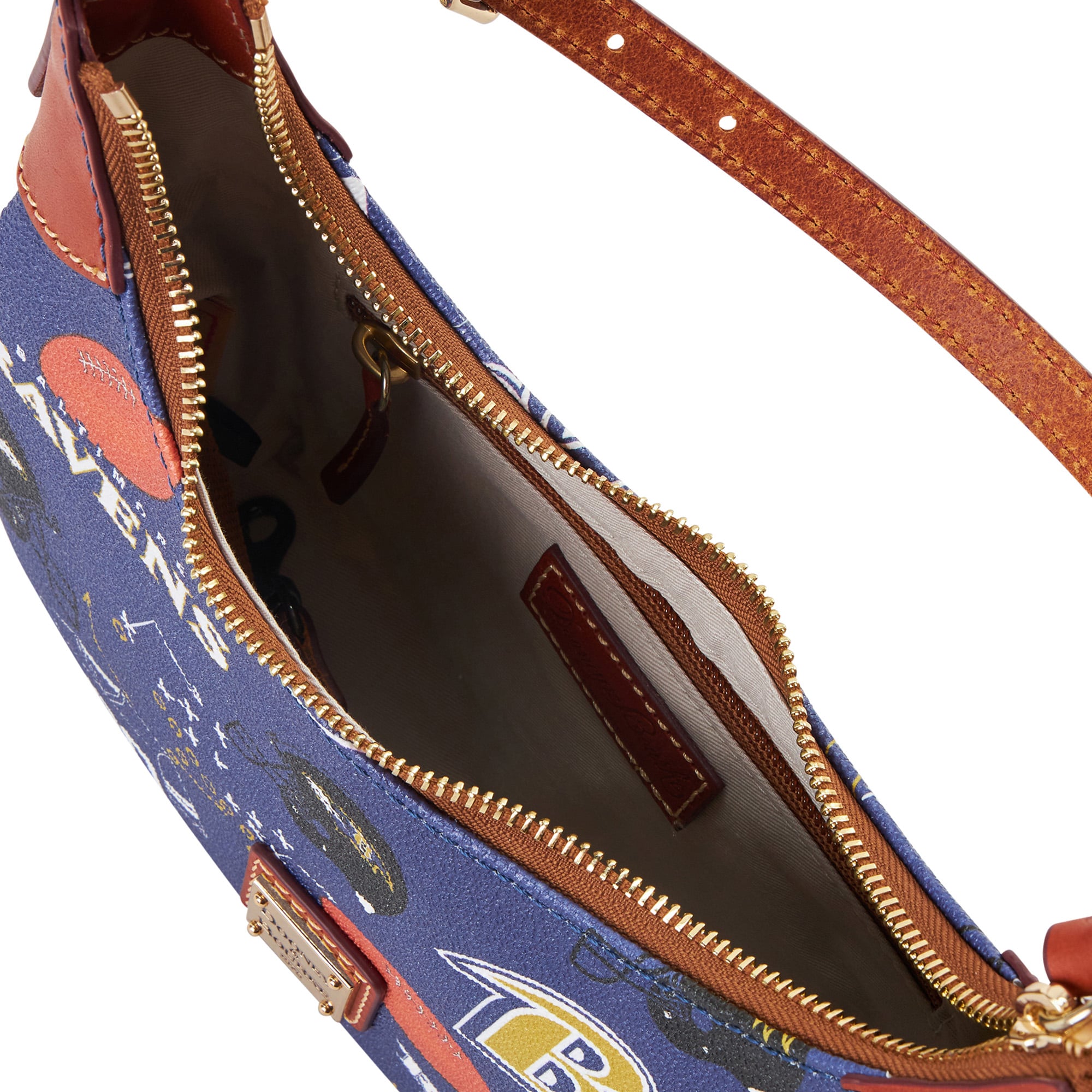 Sac à bandoulière souple Dooney & Bourke Baltimore Ravens pour femme