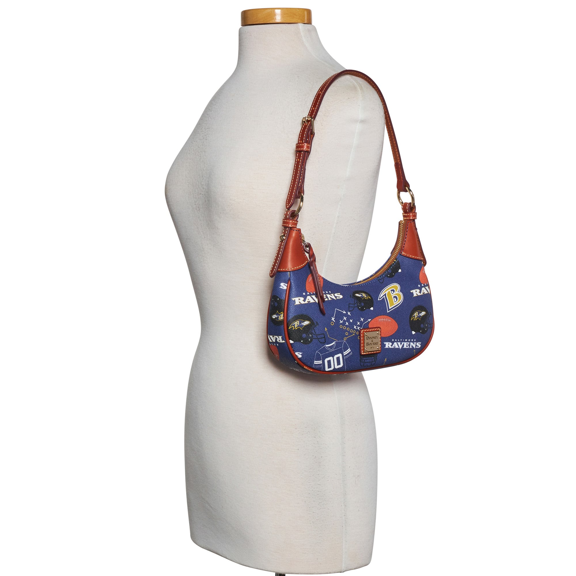 Sac à bandoulière souple Dooney & Bourke Baltimore Ravens pour femme