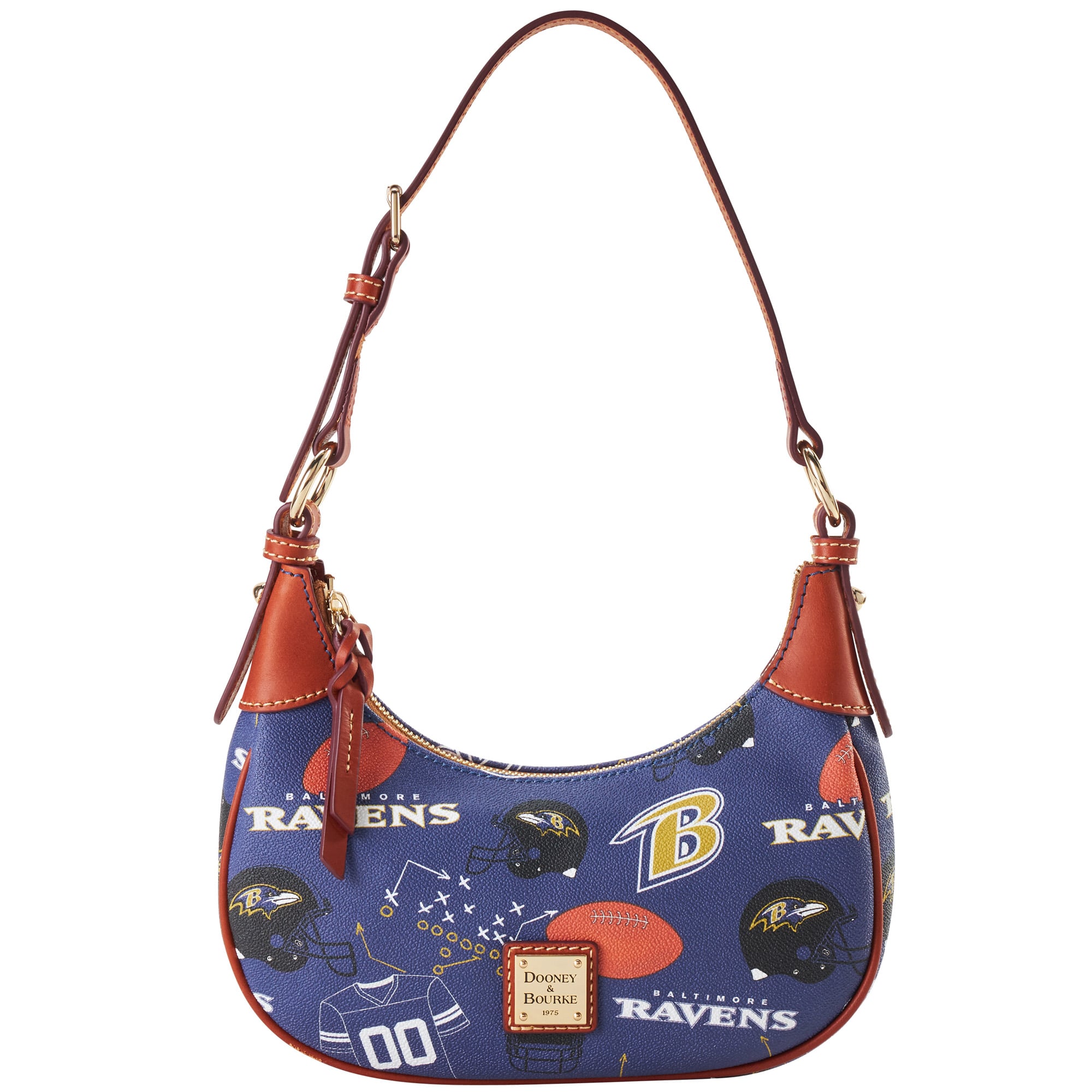 Sac à bandoulière souple Dooney & Bourke Baltimore Ravens pour femme
