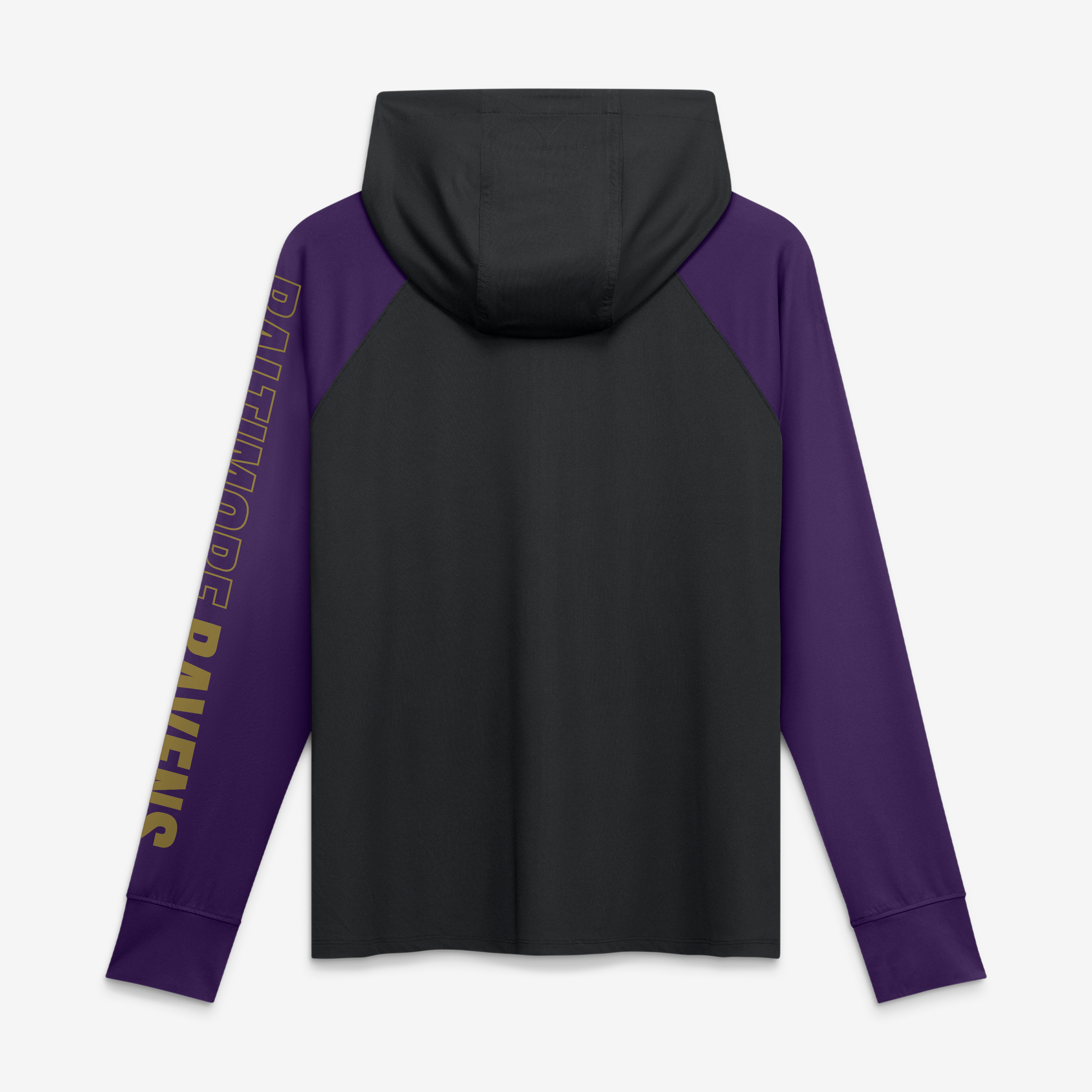 Sweat à capuche zippé raglan noir/violet Baltimore Ravens Cornerback Blitz pour femme de Fanatics