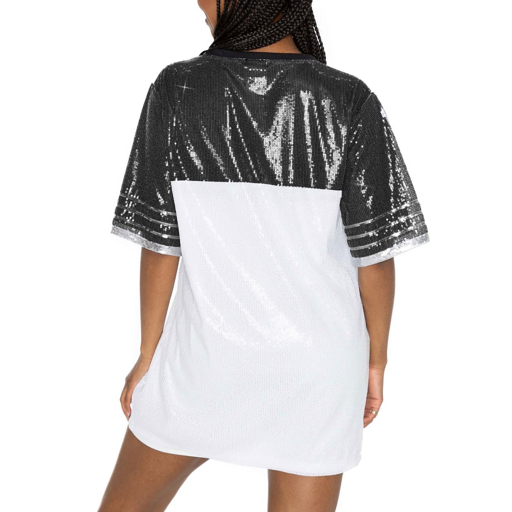 ravens jersey dress Women's Gameday Couture White/Black Baltimore Bling It Full Sequin Purple