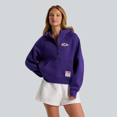  Baltimore Ravens lululemon Women's Scuba Oversized Half-Zip Hoodie - True Purple