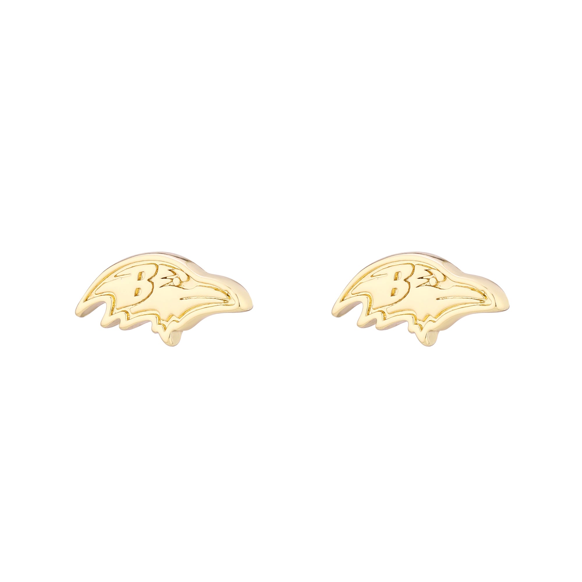 Women's LUV AJ  Gold Baltimore Ravens Logo Stud Earrings