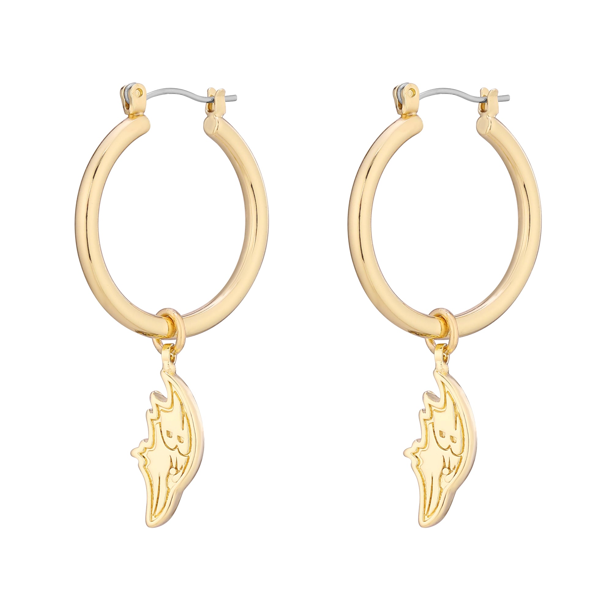 Boucles d'oreilles créoles LUV AJ Gold Baltimore Ravens XL pour femmes