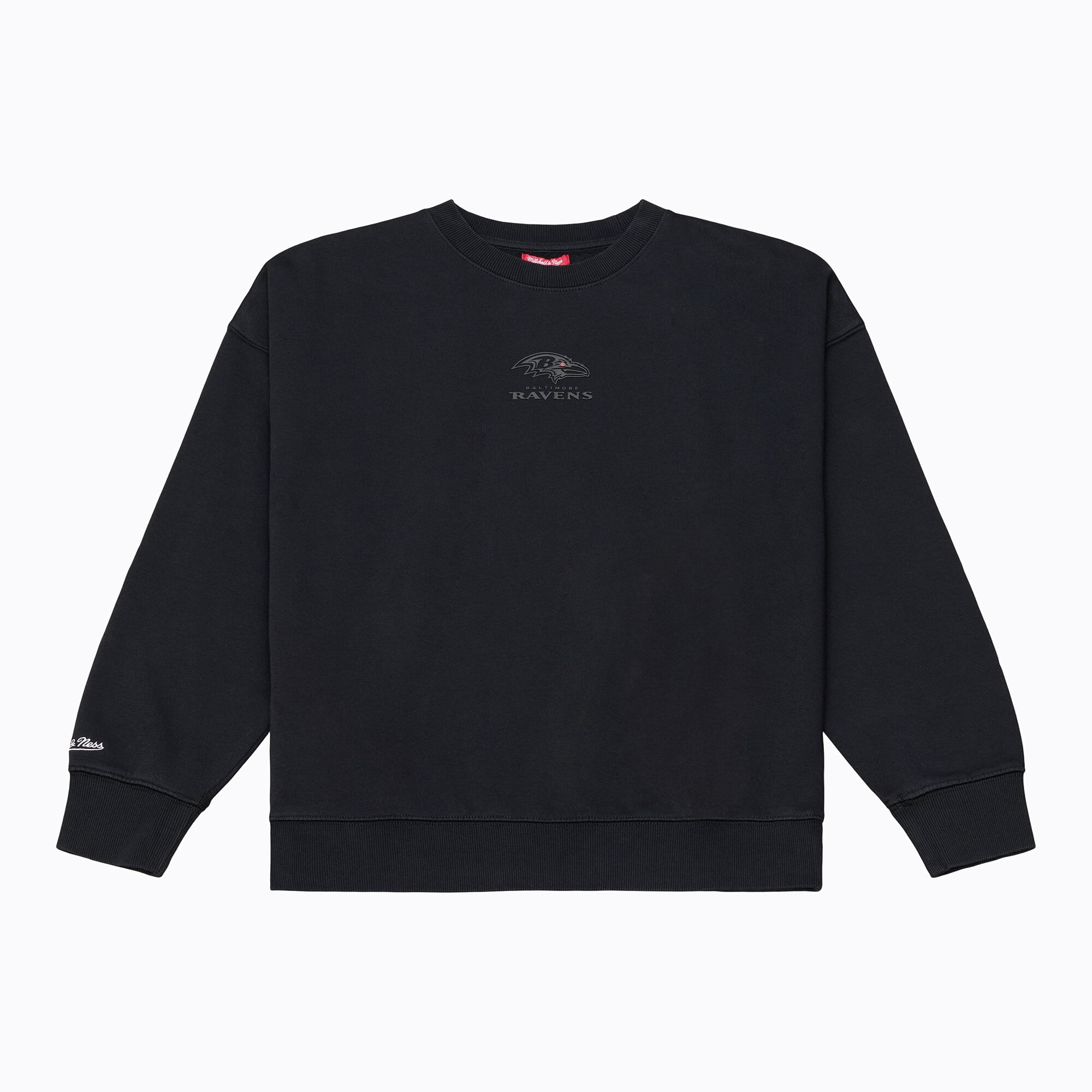Sweat-shirt en polaire Mitchell & Ness Core Essentials Micro Logo Noir Baltimore Ravens pour femme