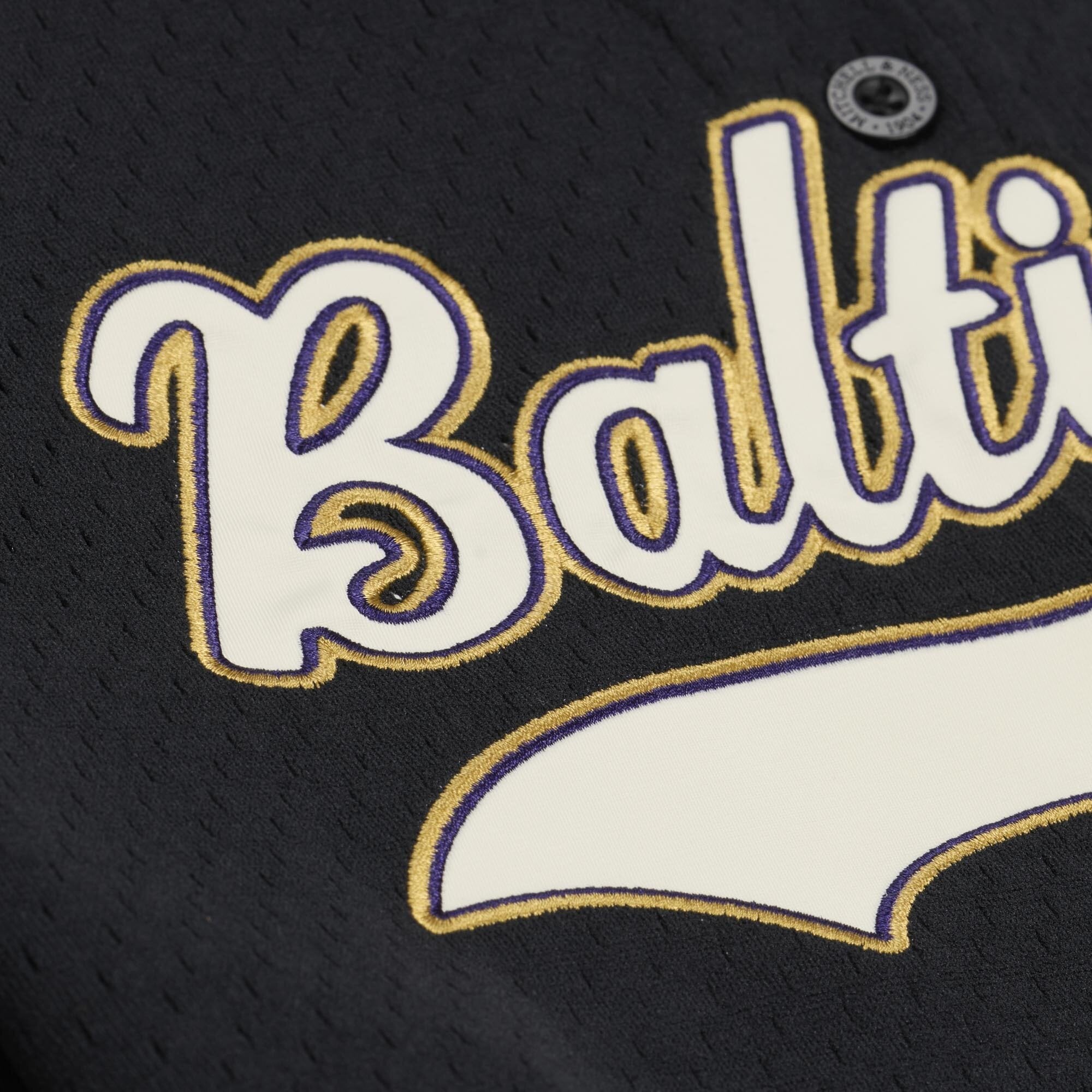 Maillot de baseball rétro Roots noir Mitchell & Ness pour femmes