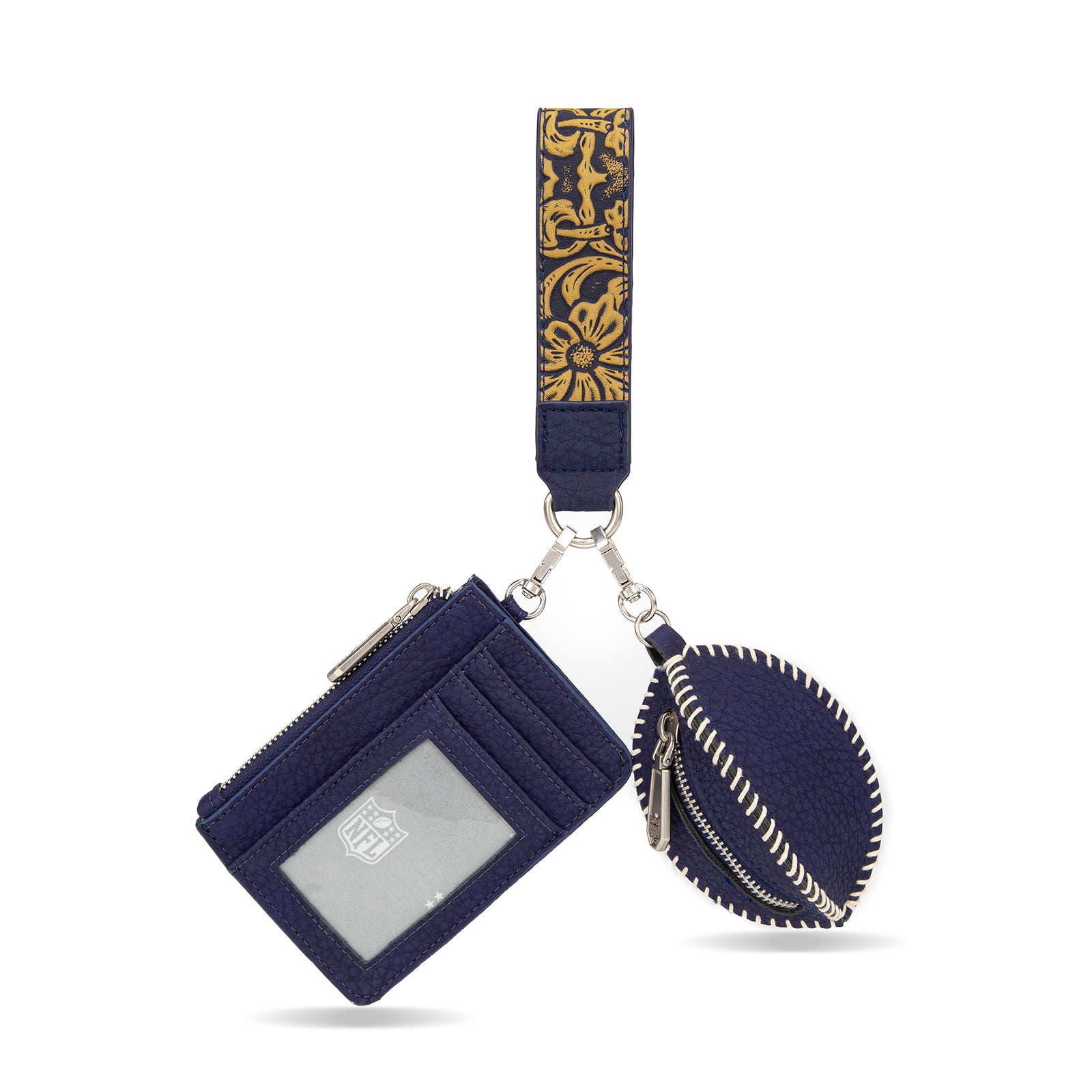 Portefeuille et bracelet porte-clés football Montana West Baltimore Ravens pour femme