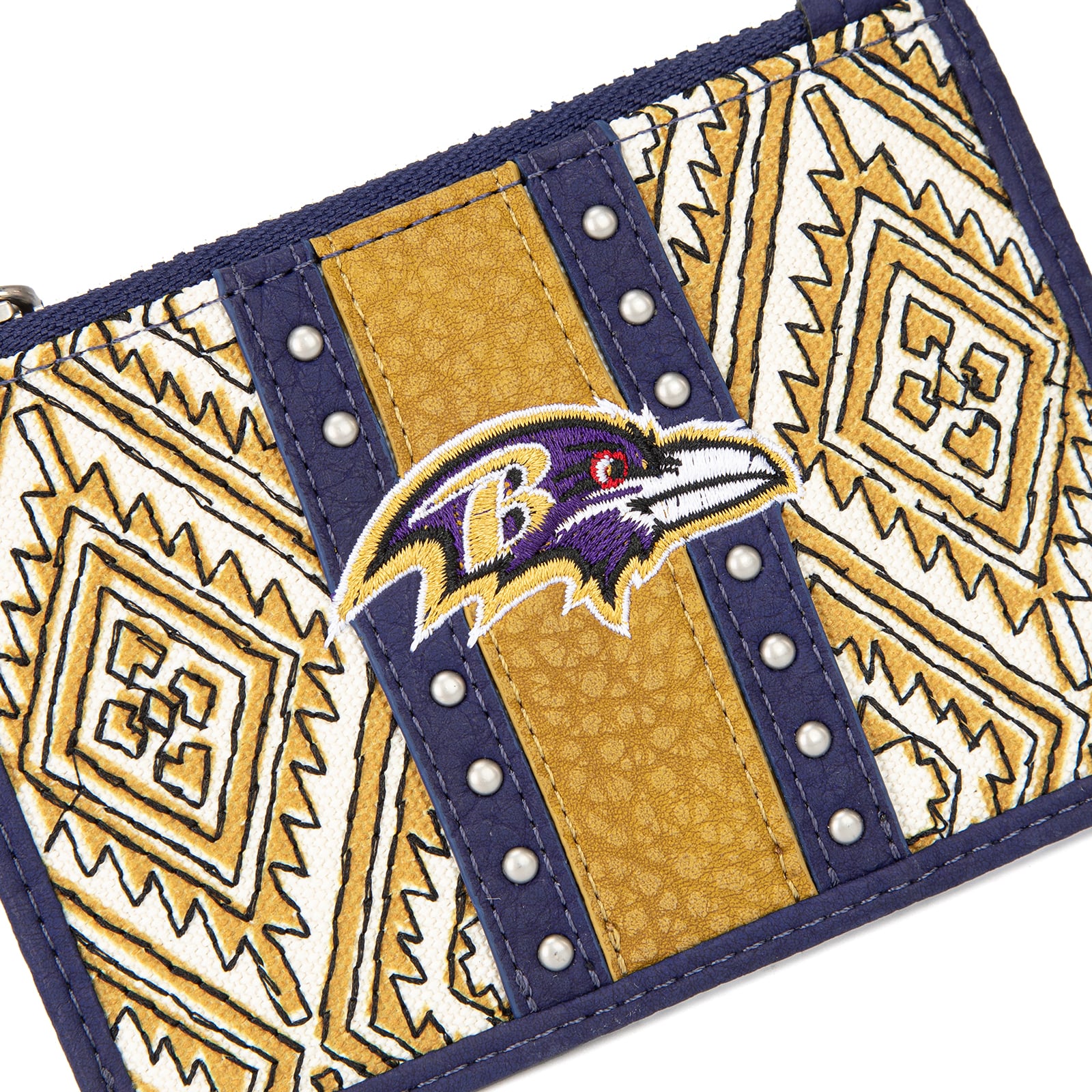 Portefeuille et bracelet porte-clés football Montana West Baltimore Ravens pour femme