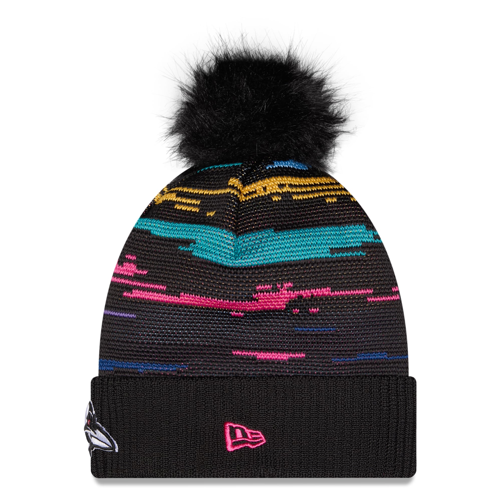 Women's New Era Black Baltimore Ravens 2026 NFL Crucial Catch Cuffed Knit Hat with Pom