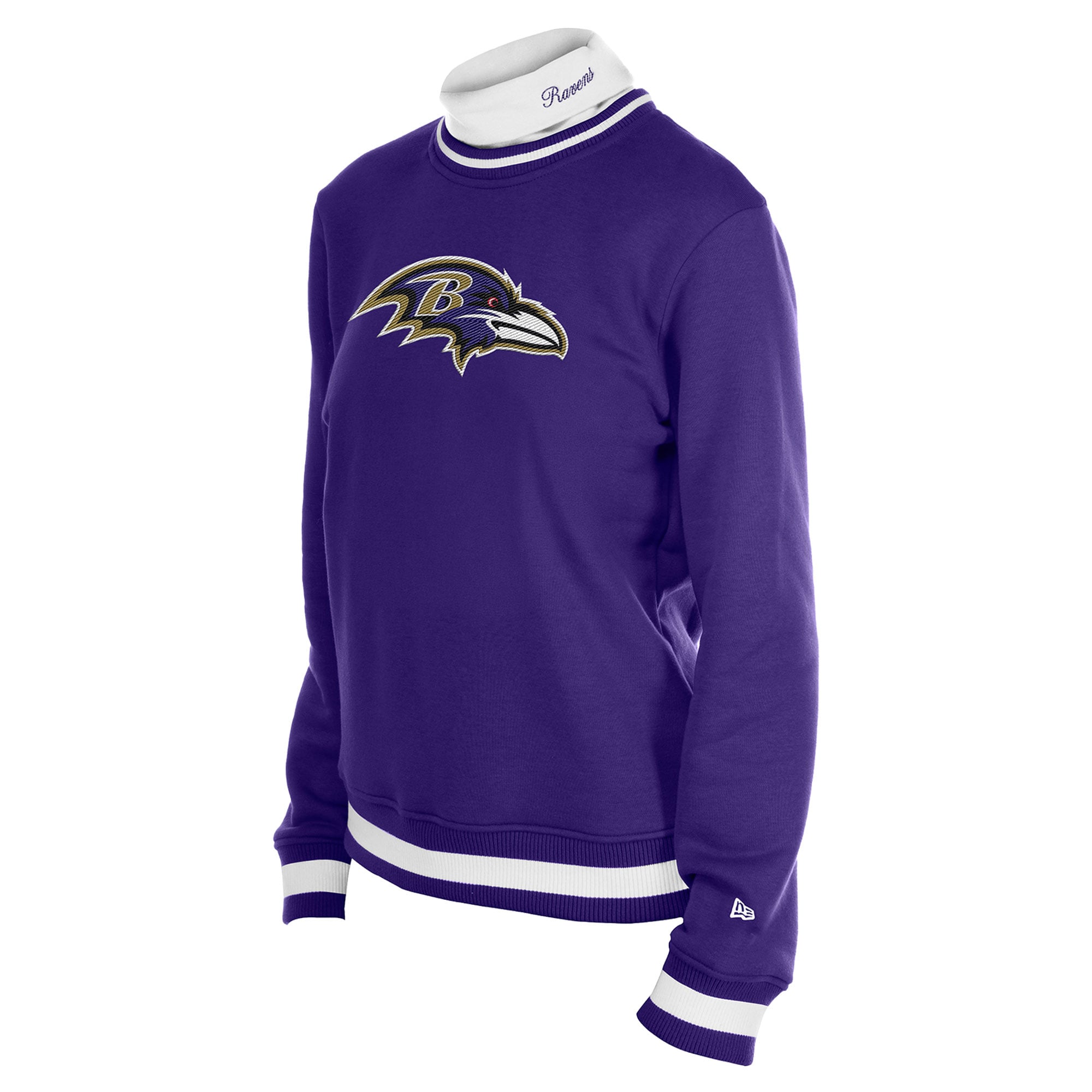 Pull à col roulé New Era Sport Classics violet Baltimore Ravens pour femme