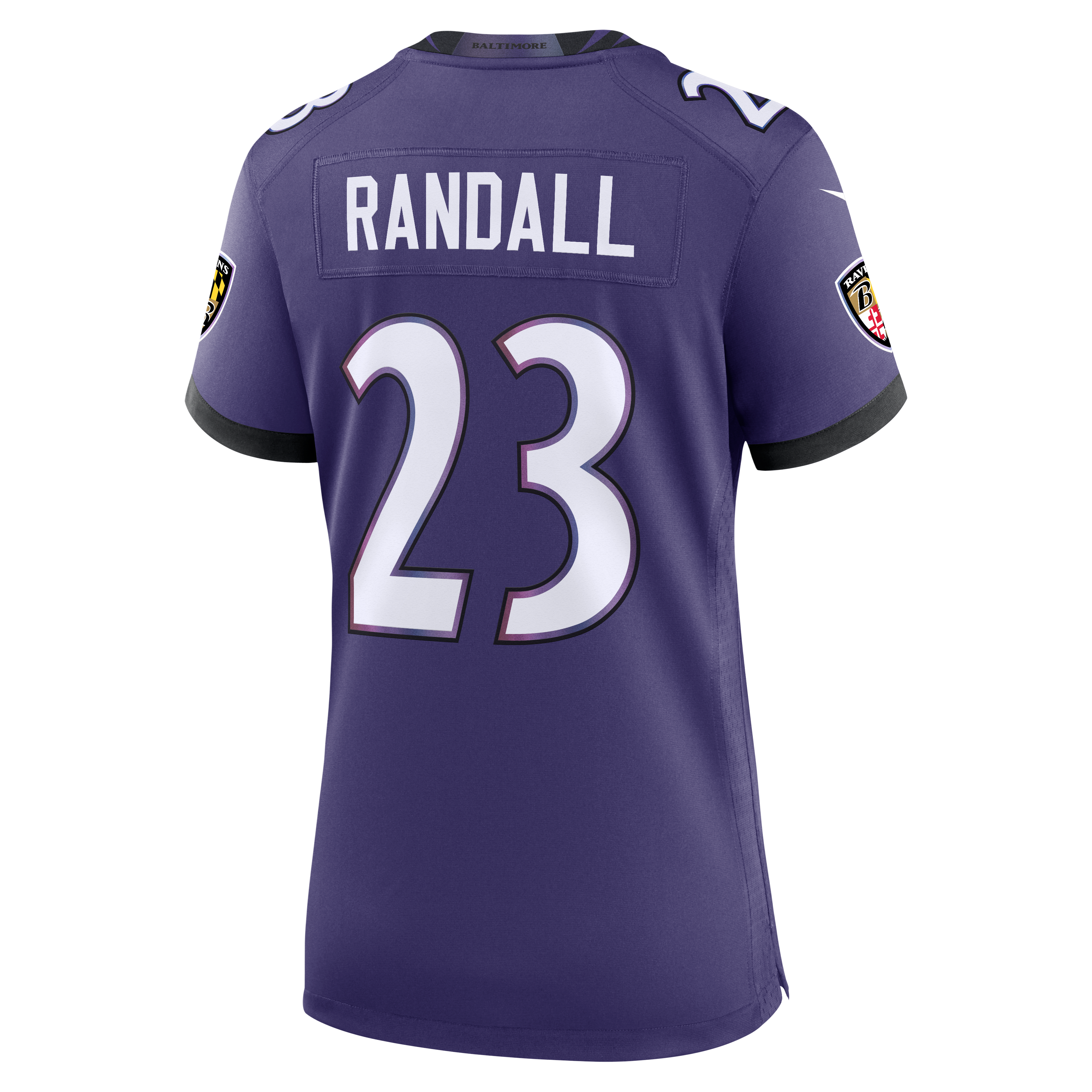 Women's Nike Adam Randall Purple Baltimore Ravens Team Game Jersey