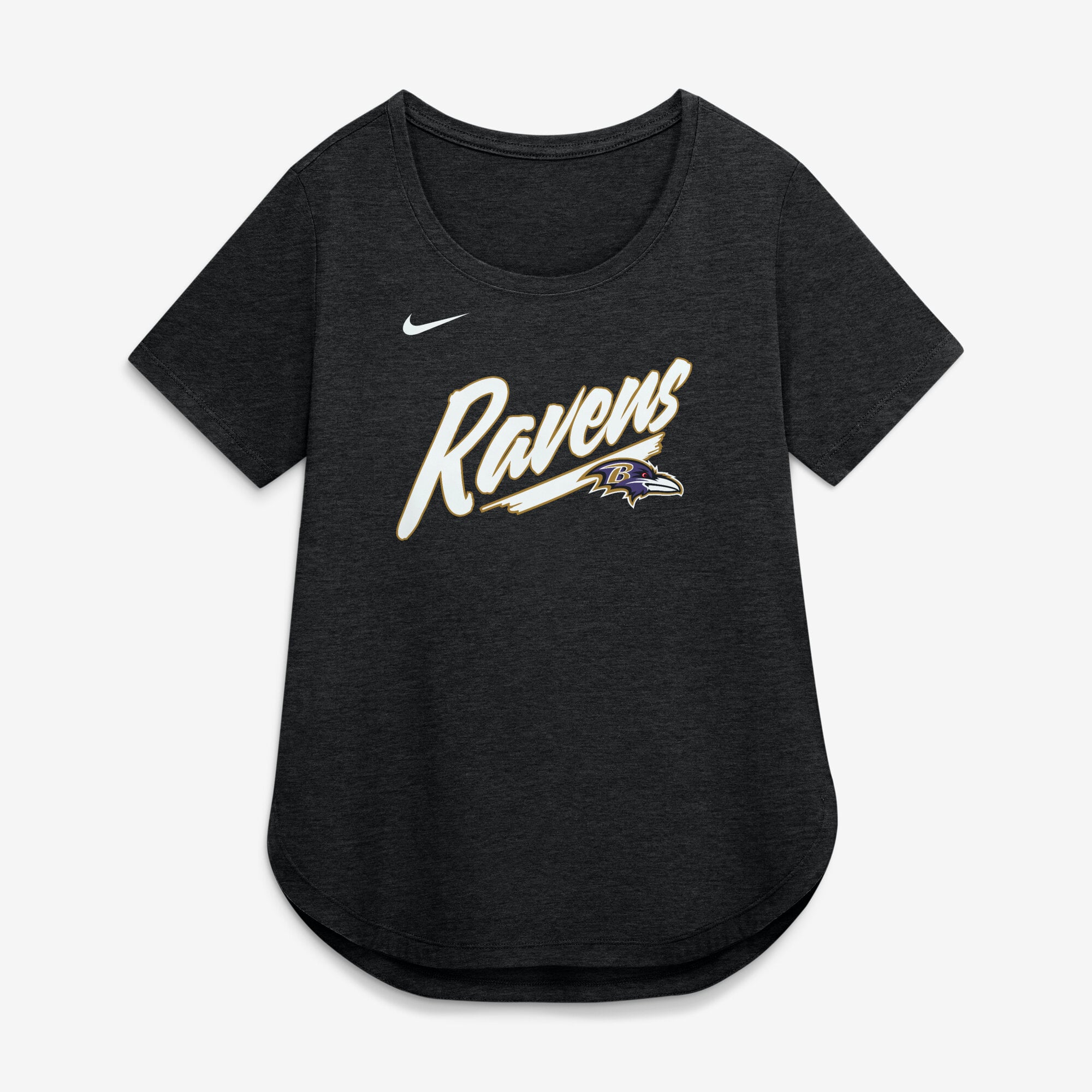 Women's Nike Black Baltimore Ravens Primetime Tri-Blend T-Shirt