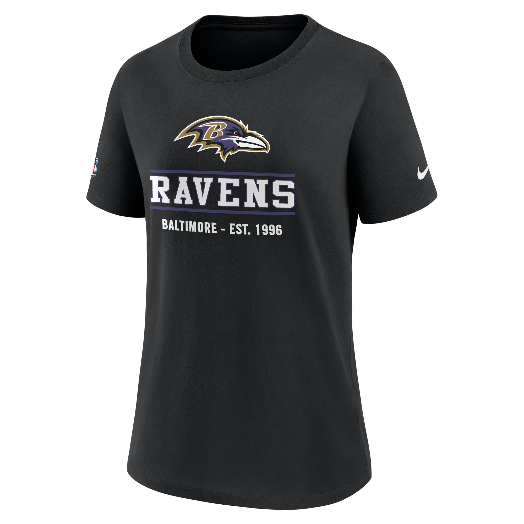 T-shirt Nike Dri-FIT alternatif noir Baltimore Ravens pour femme