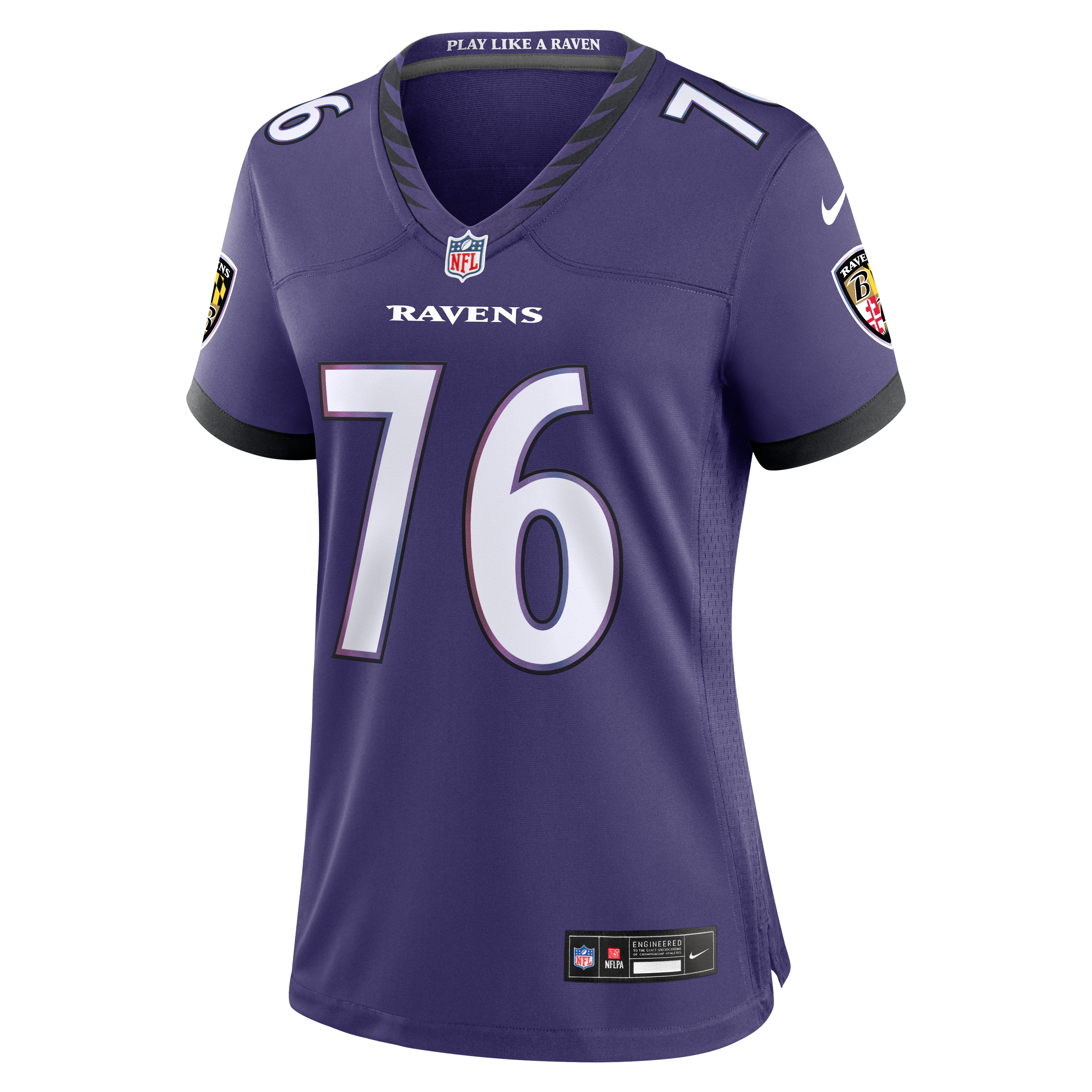 Women's Nike Carson Vinson Purple Baltimore Ravens Team Game Jersey