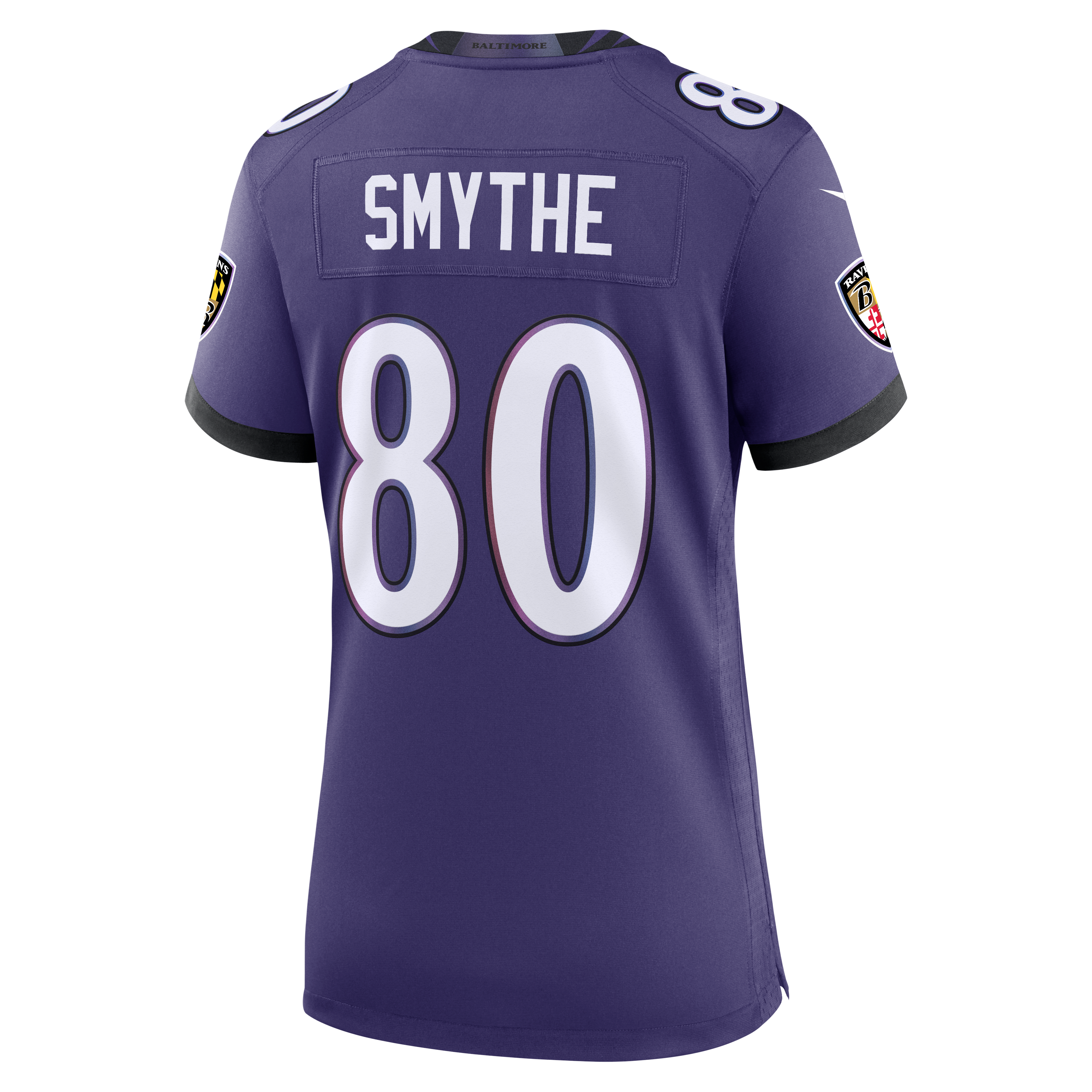 Women's Nike Durham Smythe Purple Baltimore Ravens Team Game Jersey