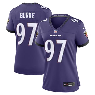 Ethan Burke Baltimore Ravens Nike Women's Team Game Jersey - Purple