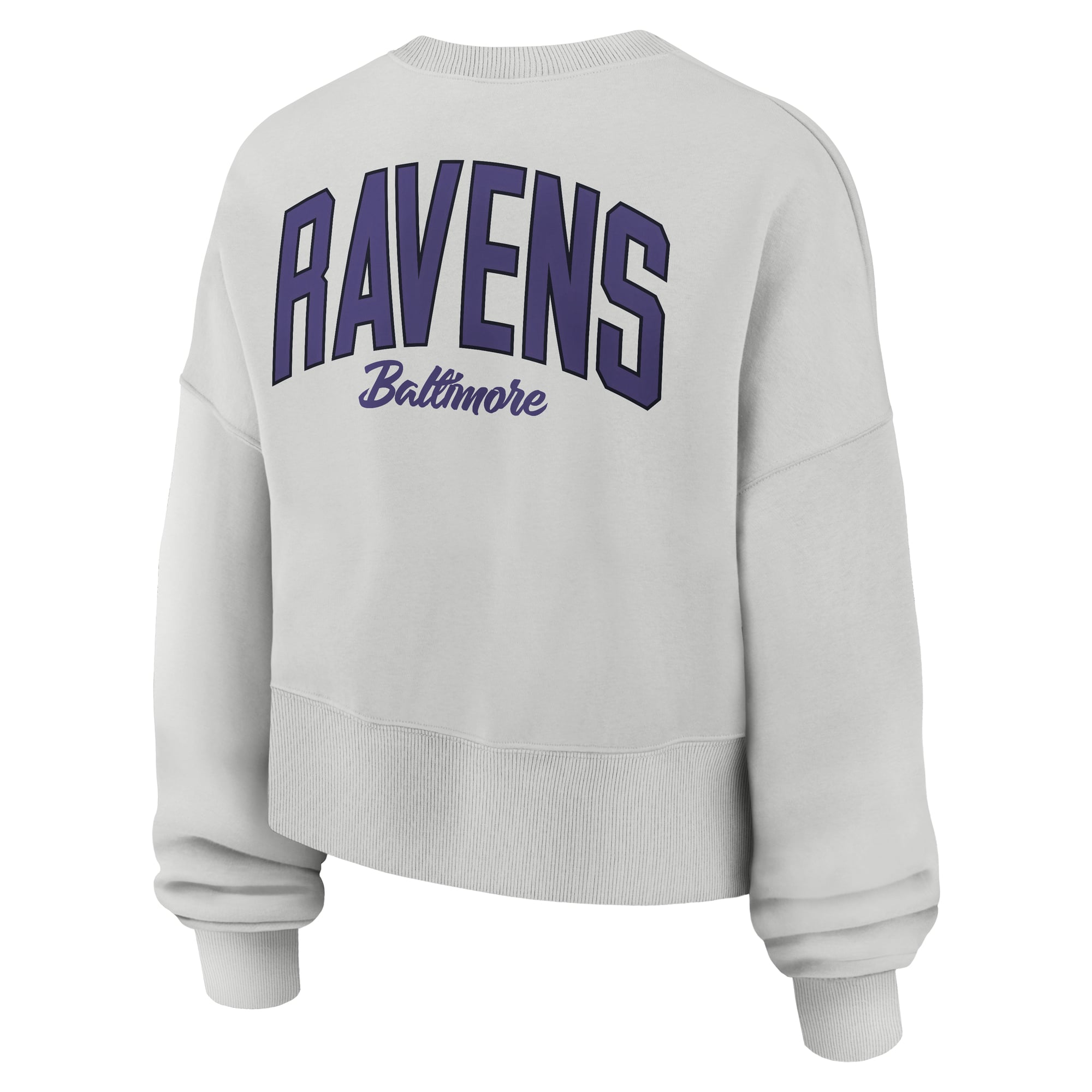 Sweat-shirt polaire surdimensionné Nike Primetime Phoenix gris Baltimore Ravens pour femme