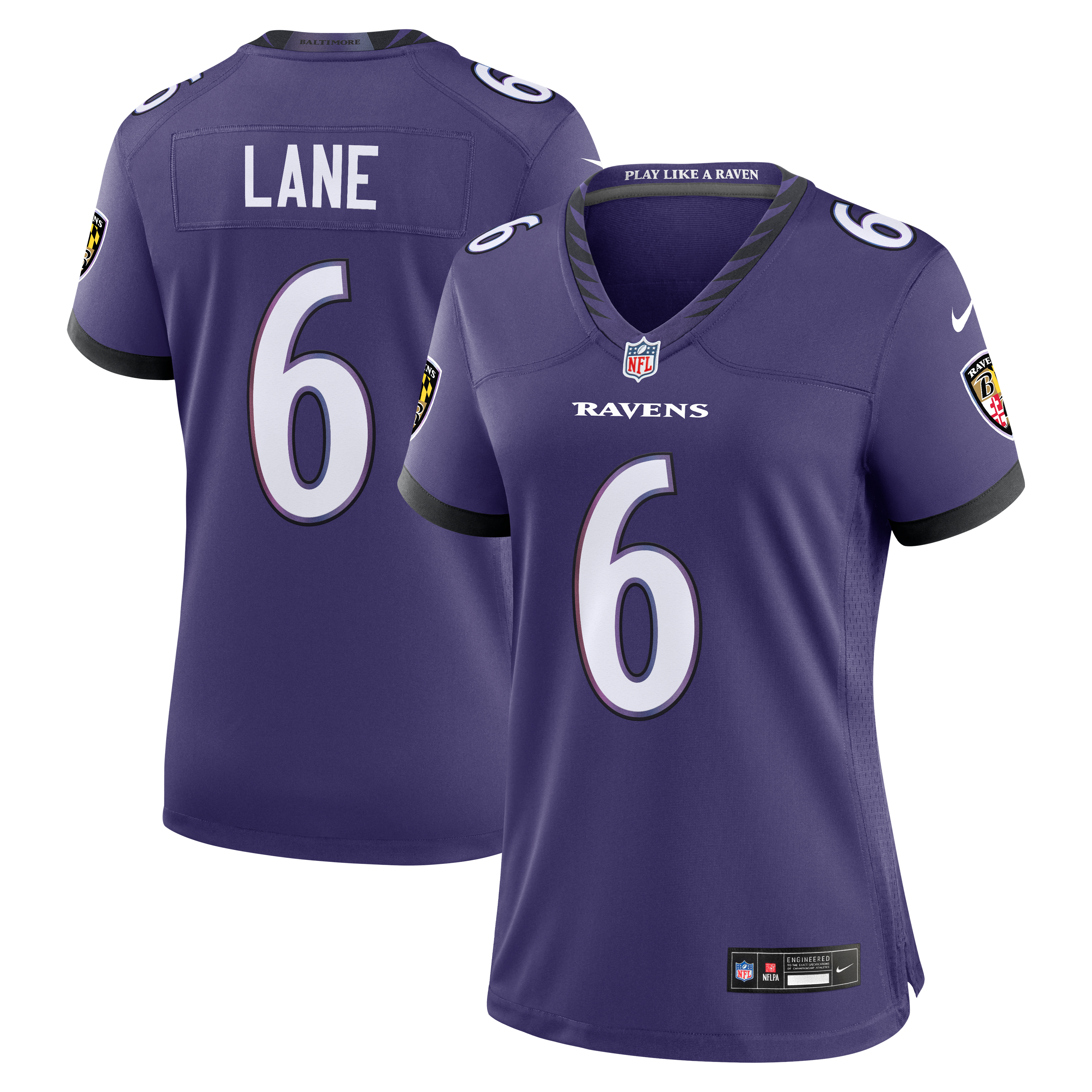 Women's Nike Ja'Kobi Lane Purple Baltimore Ravens Team Game Jersey