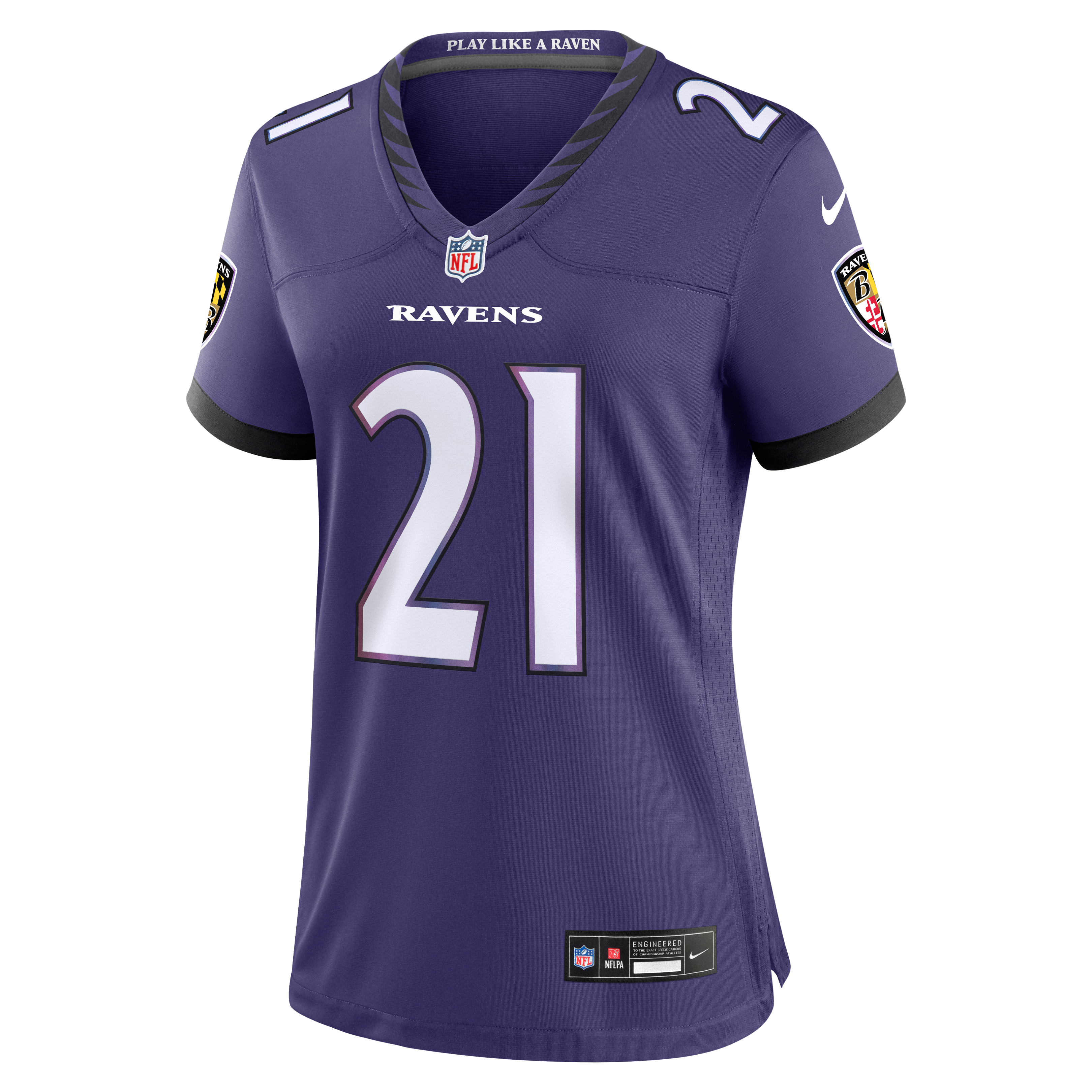 Women's Nike Jaylinn Hawkins Purple Baltimore Ravens Team Game Jersey