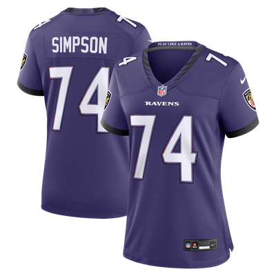 John Simpson Baltimore Ravens Nike Women's Team Game Jersey - Purple