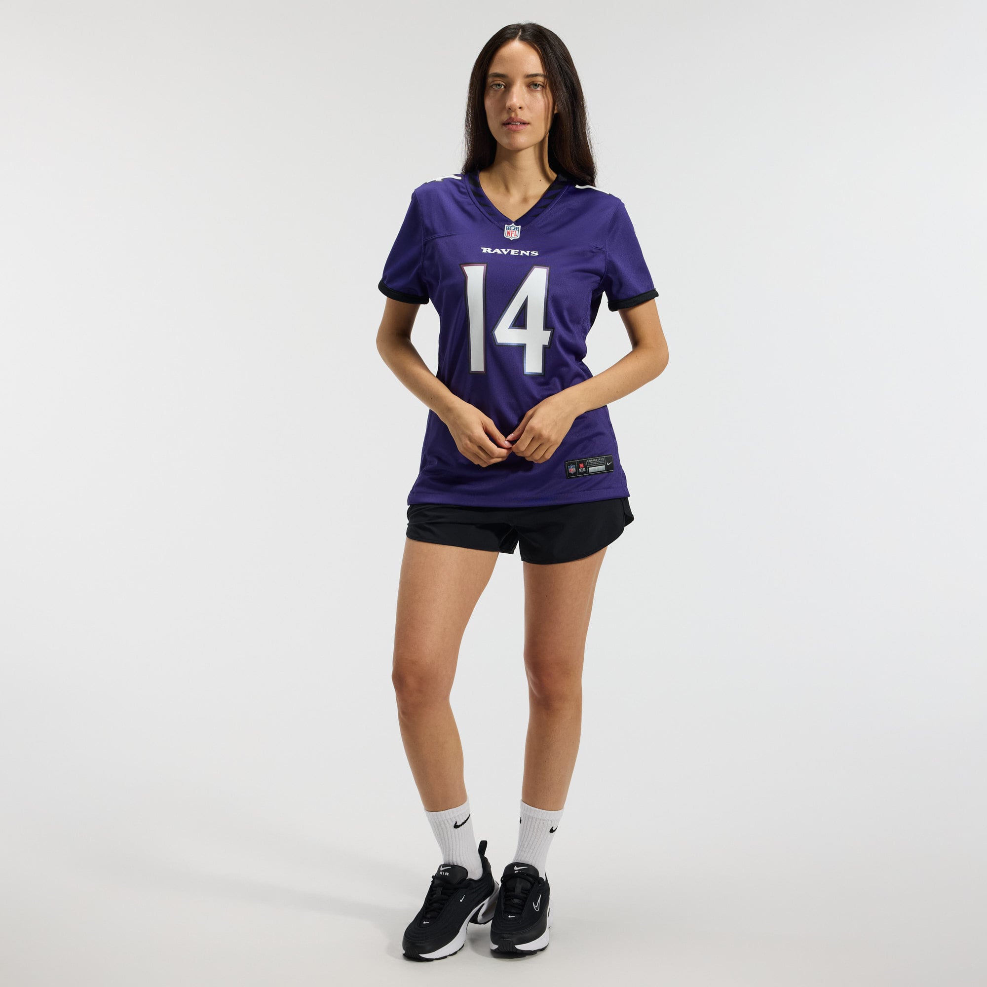 Maillot de match Nike Kyle Hamilton violet des Ravens Baltimore pour femmes