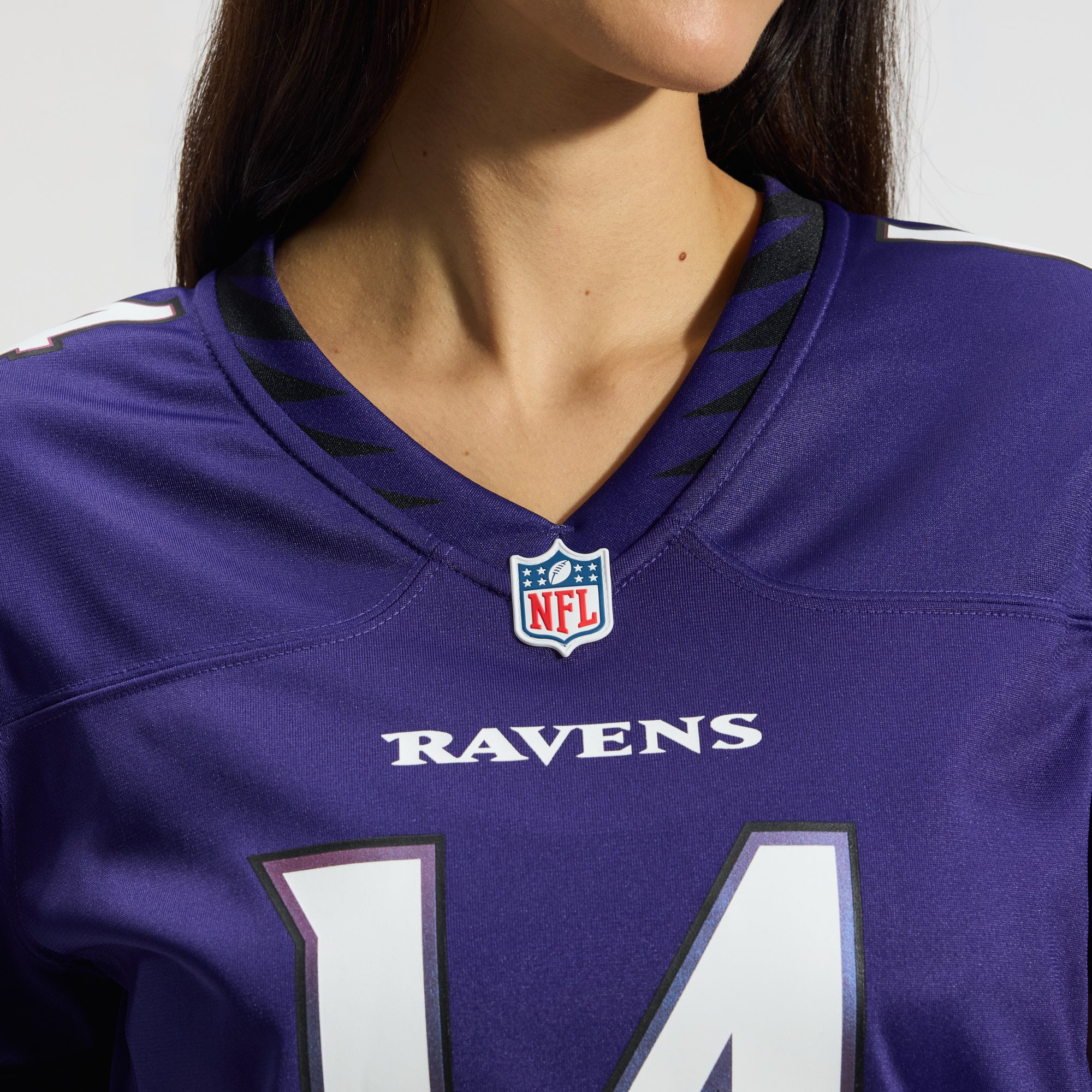 Maillot de match Nike Kyle Hamilton violet des Ravens Baltimore pour femmes