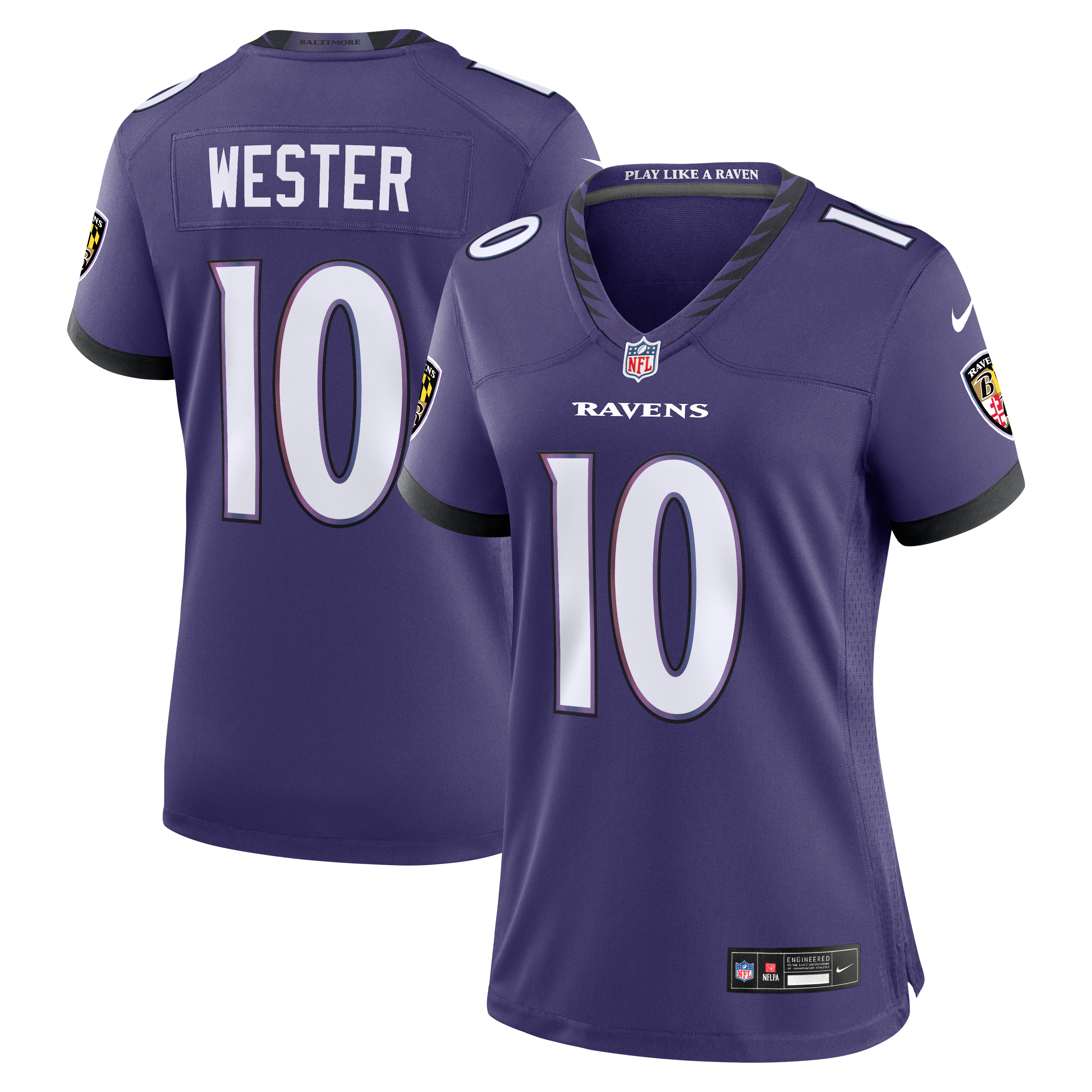 Women's Nike LaJohntay Wester Purple Baltimore Ravens Team Game Jersey
