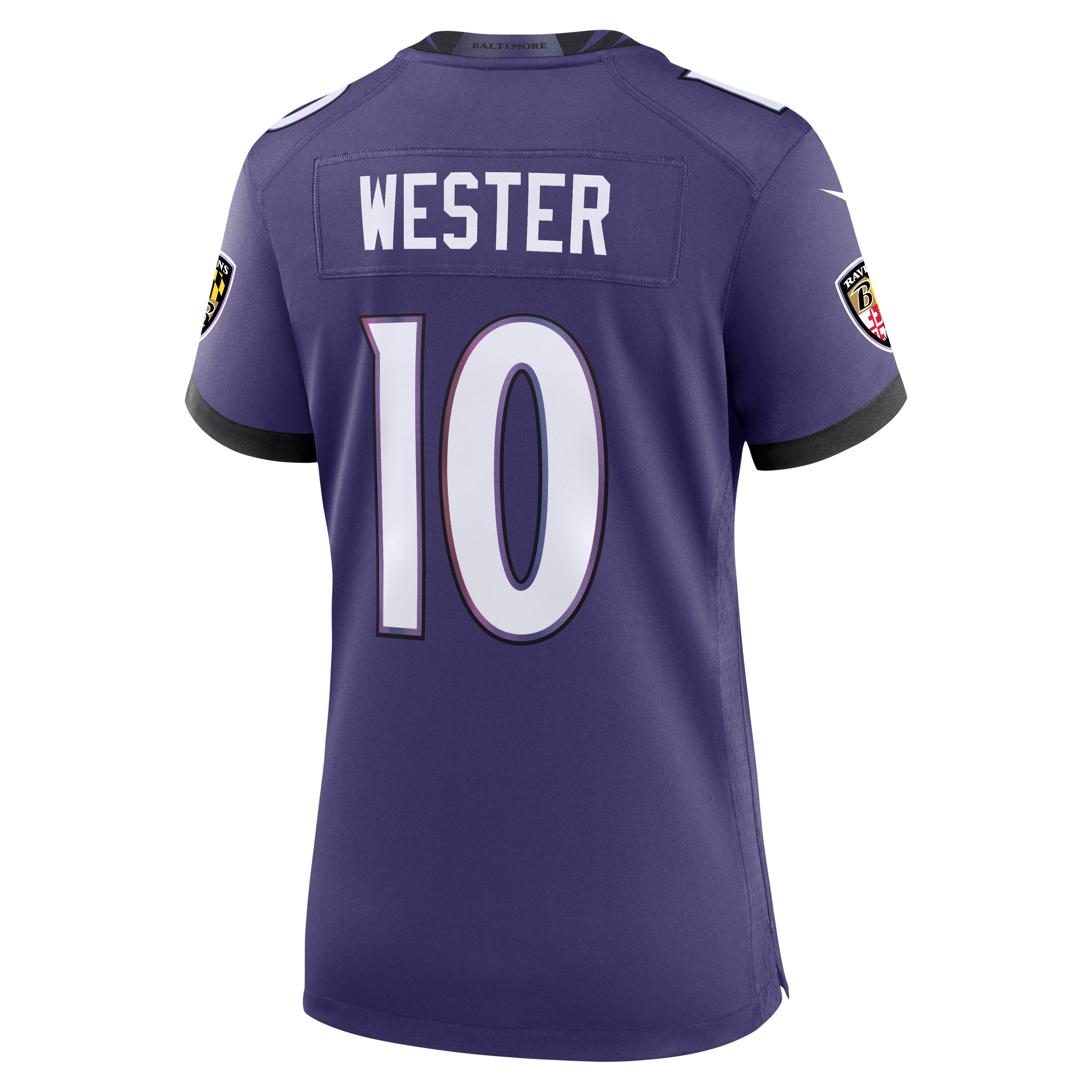 Women's Nike LaJohntay Wester Purple Baltimore Ravens Team Game Jersey