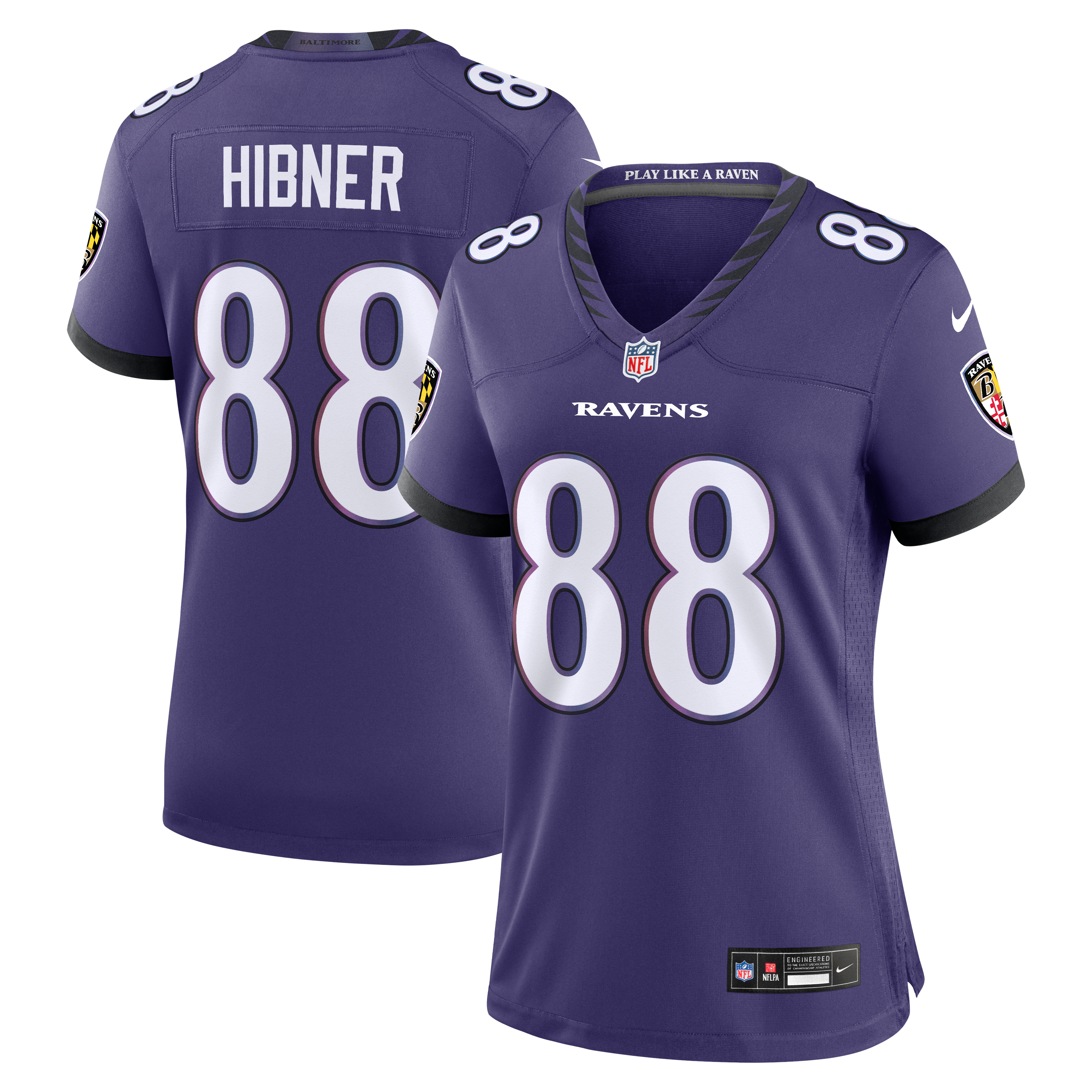 Women's Nike Matthew Hibner Purple Baltimore Ravens Team Game Jersey