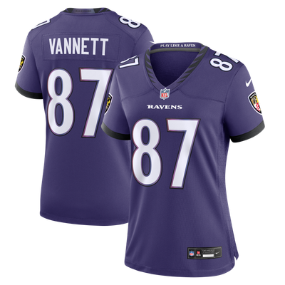 Nick Vannett Baltimore Ravens Nike Women's Team Game Jersey - Purple