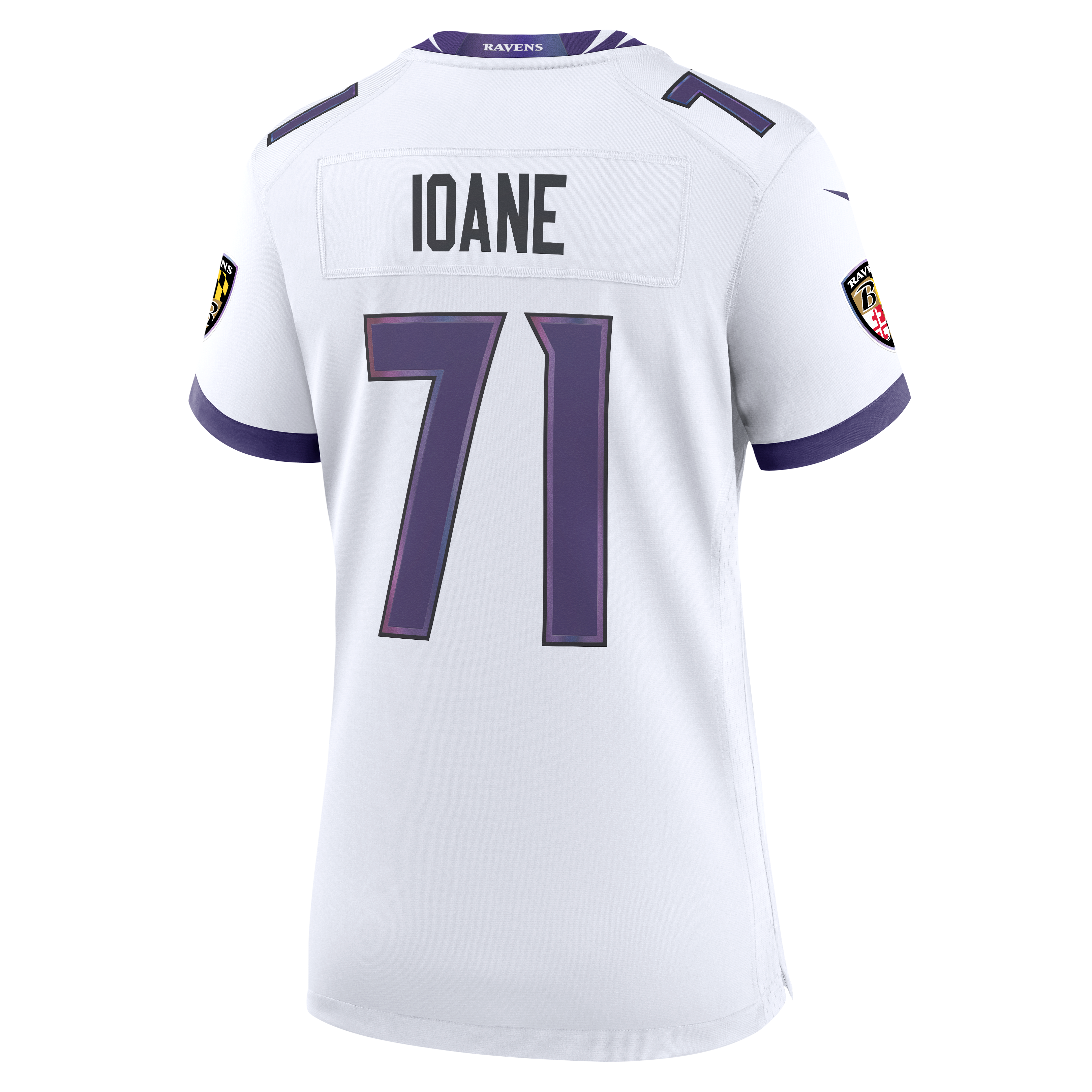 Women's Nike Olaivavega Ioane White Baltimore Ravens Game Jersey