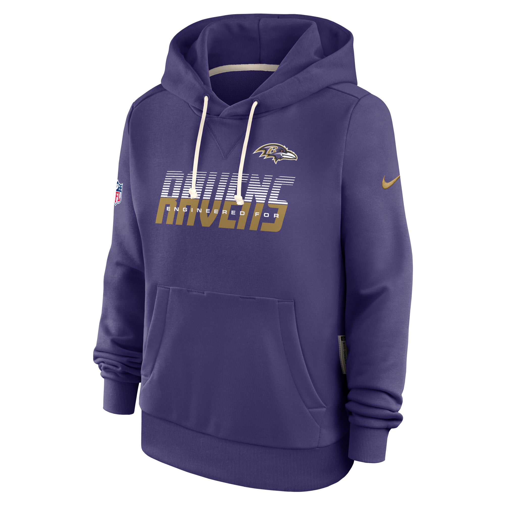 Women's Nike Purple Baltimore Ravens Sideline Standard Issue Dri-FIT Hoodie