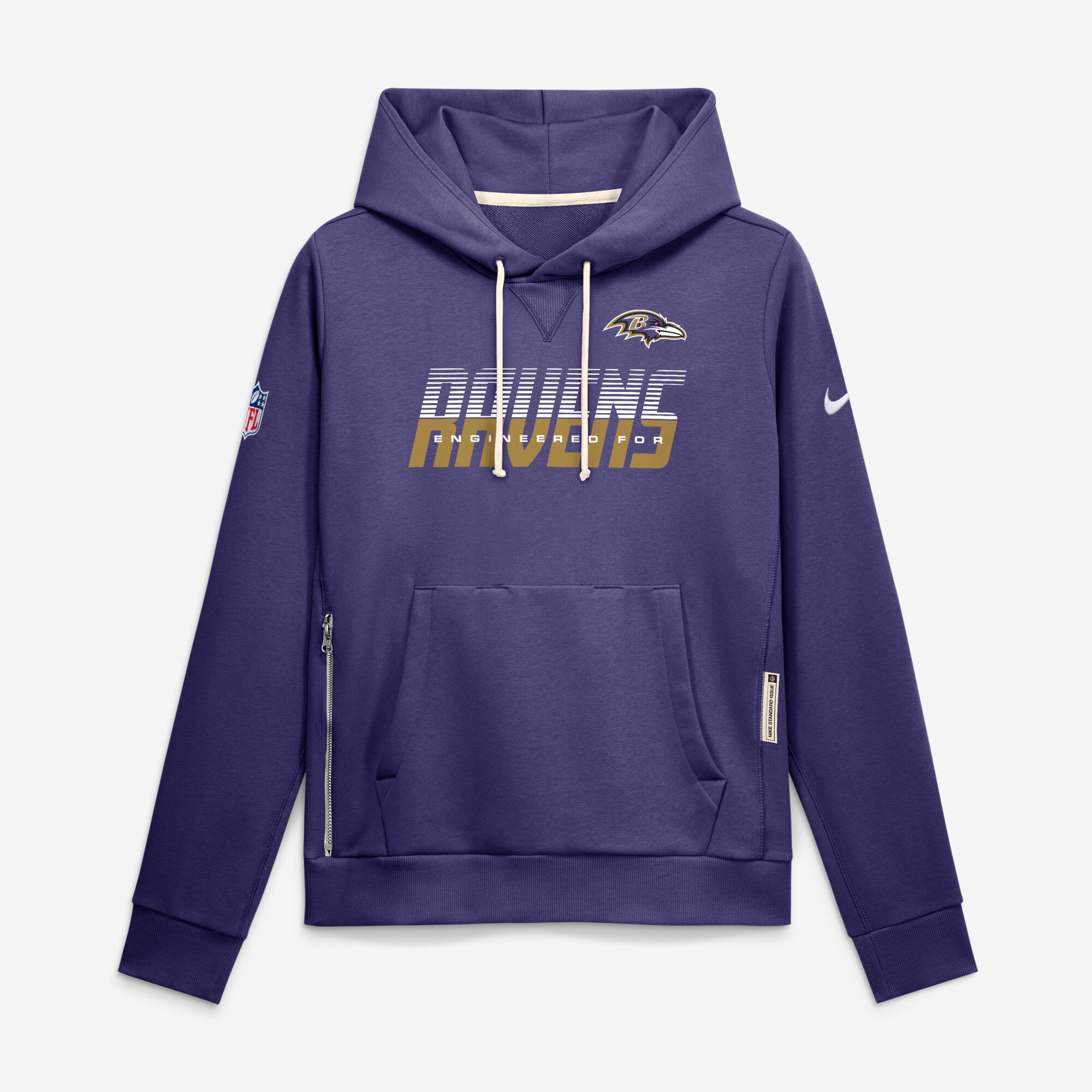 Women's Nike Purple Baltimore Ravens Sideline Standard Issue Dri-FIT Hoodie