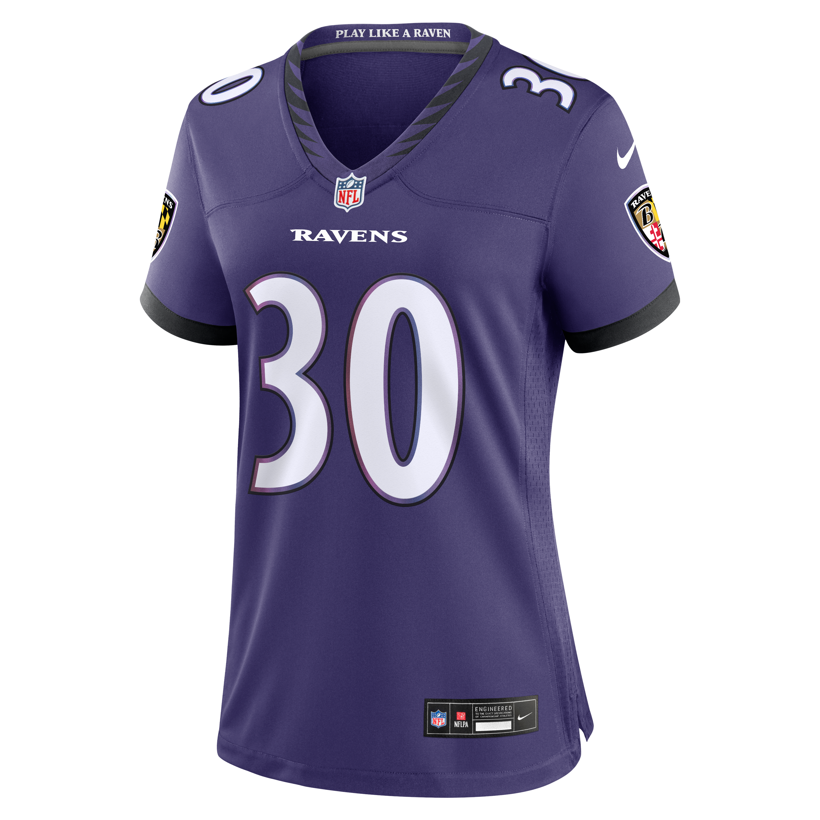 Women's Nike Ryan Eckley Purple Baltimore Ravens Team Game Jersey