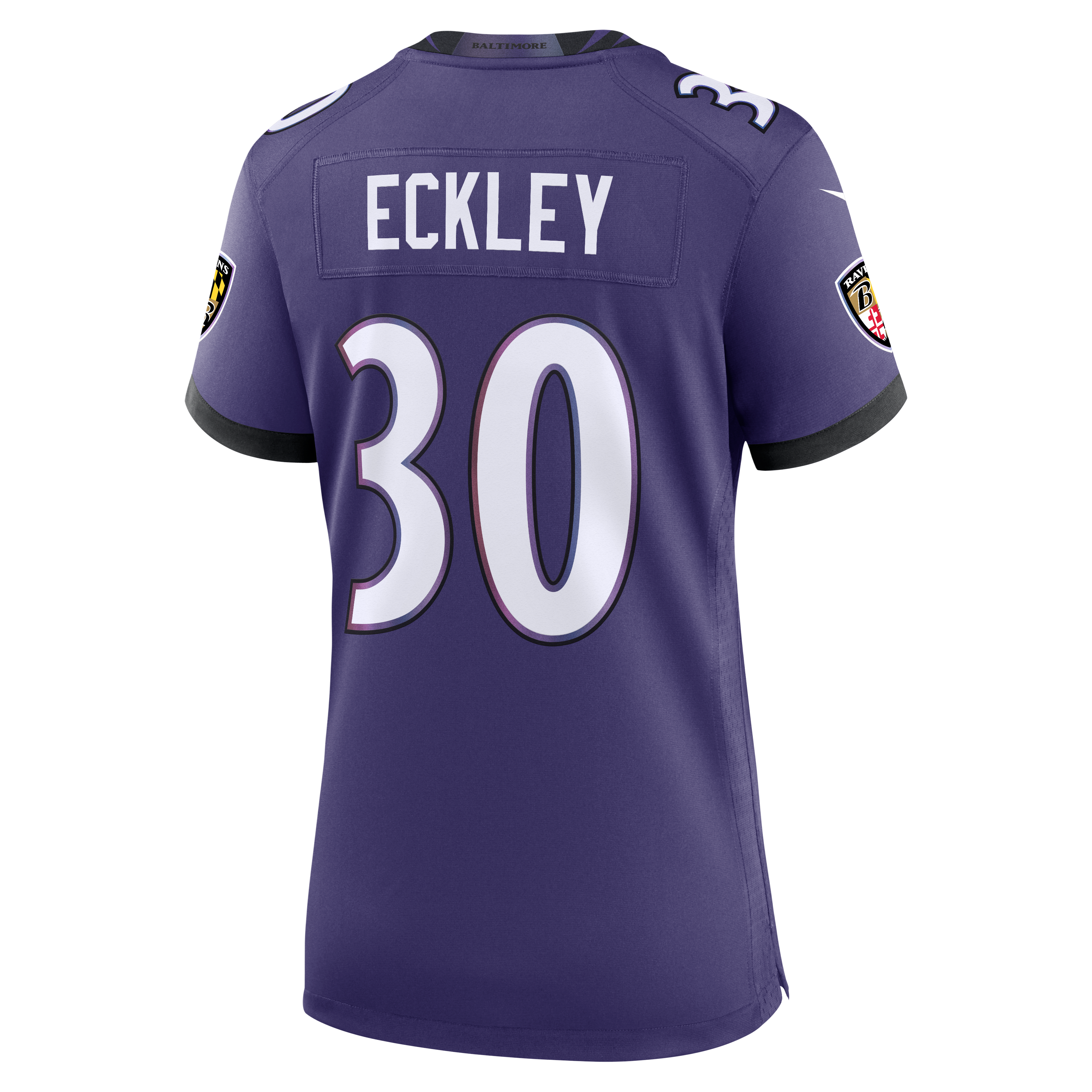 Women's Nike Ryan Eckley Purple Baltimore Ravens Team Game Jersey