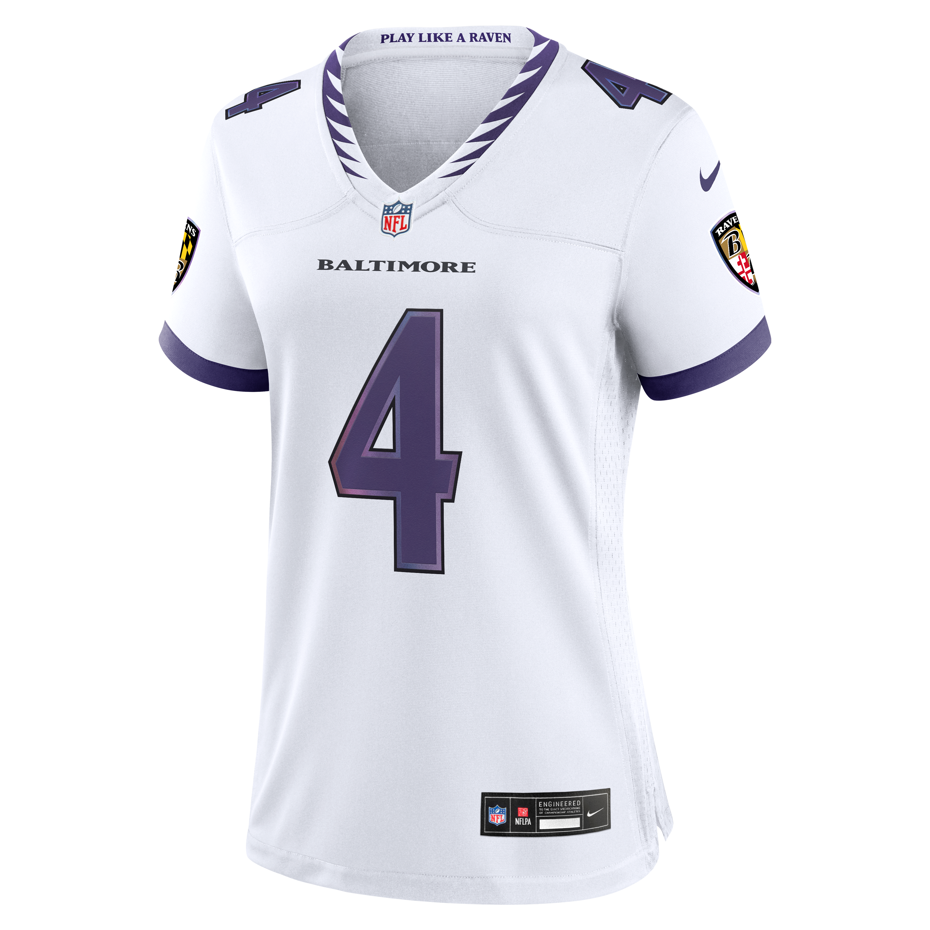 Women's Nike Zay Flowers White Baltimore Ravens Game Jersey