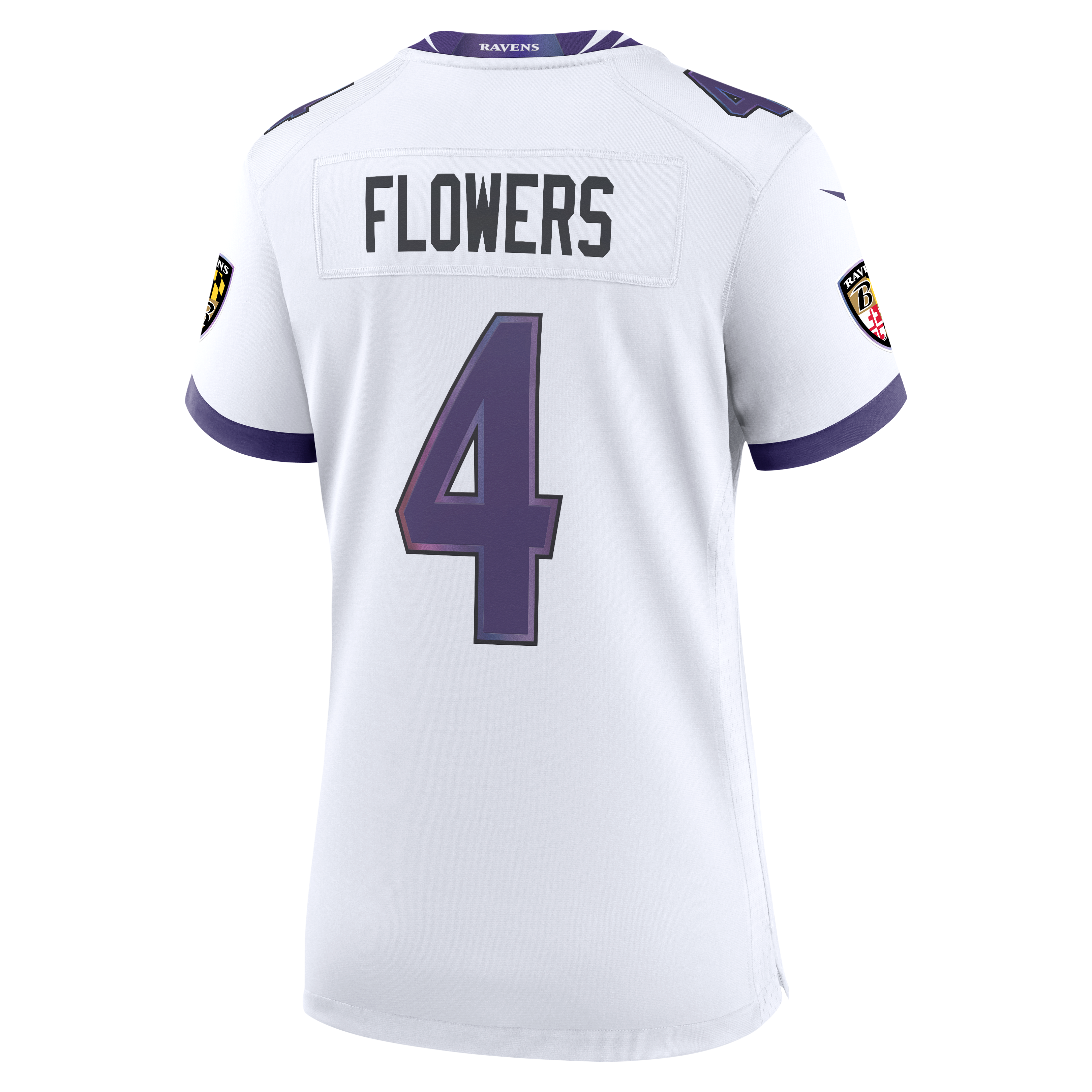 Women's Nike Zay Flowers White Baltimore Ravens Game Jersey