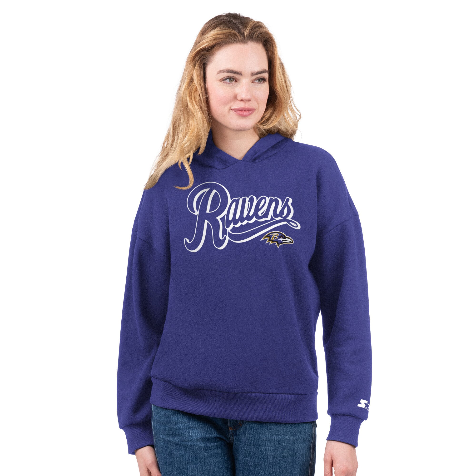 Ensemble sweat à capuche et t-shirt noir/violet Baltimore Ravens pour femme (Starter)