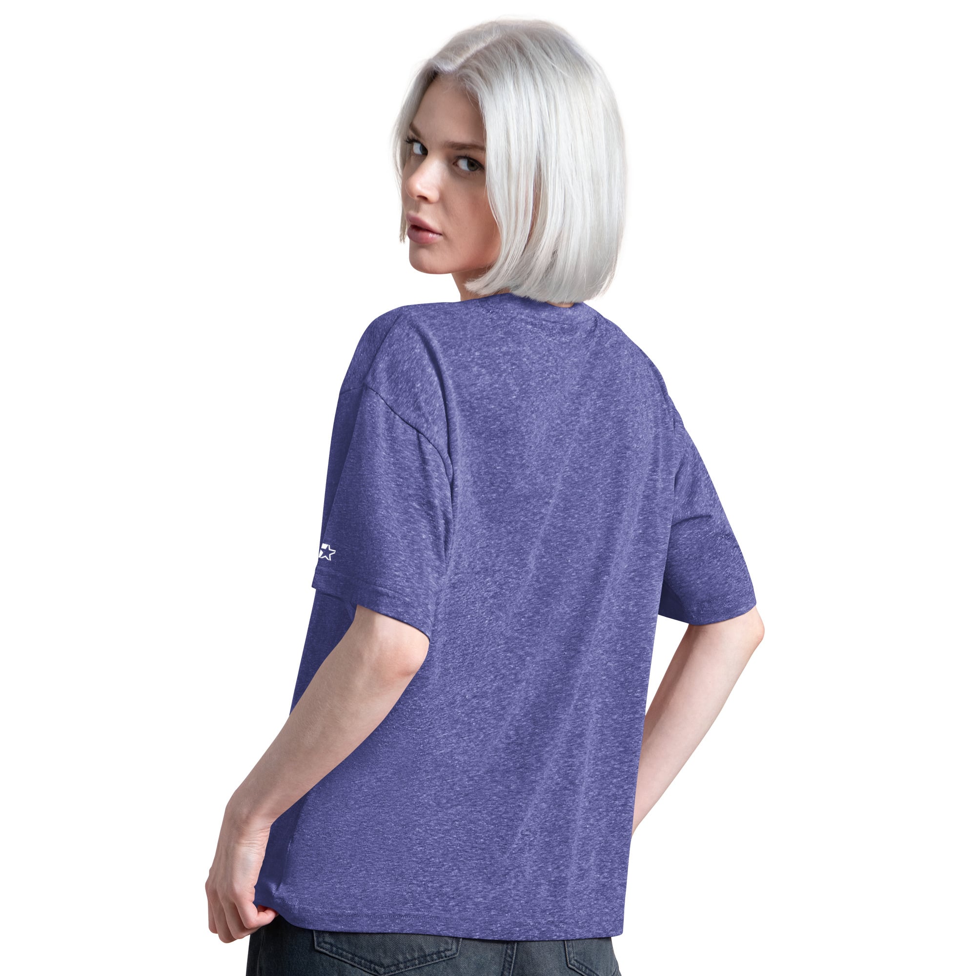 T-shirt Starter violet pour femme, modèle Baltimore Ravens Jump Shot Boyfriend Tri-Blend