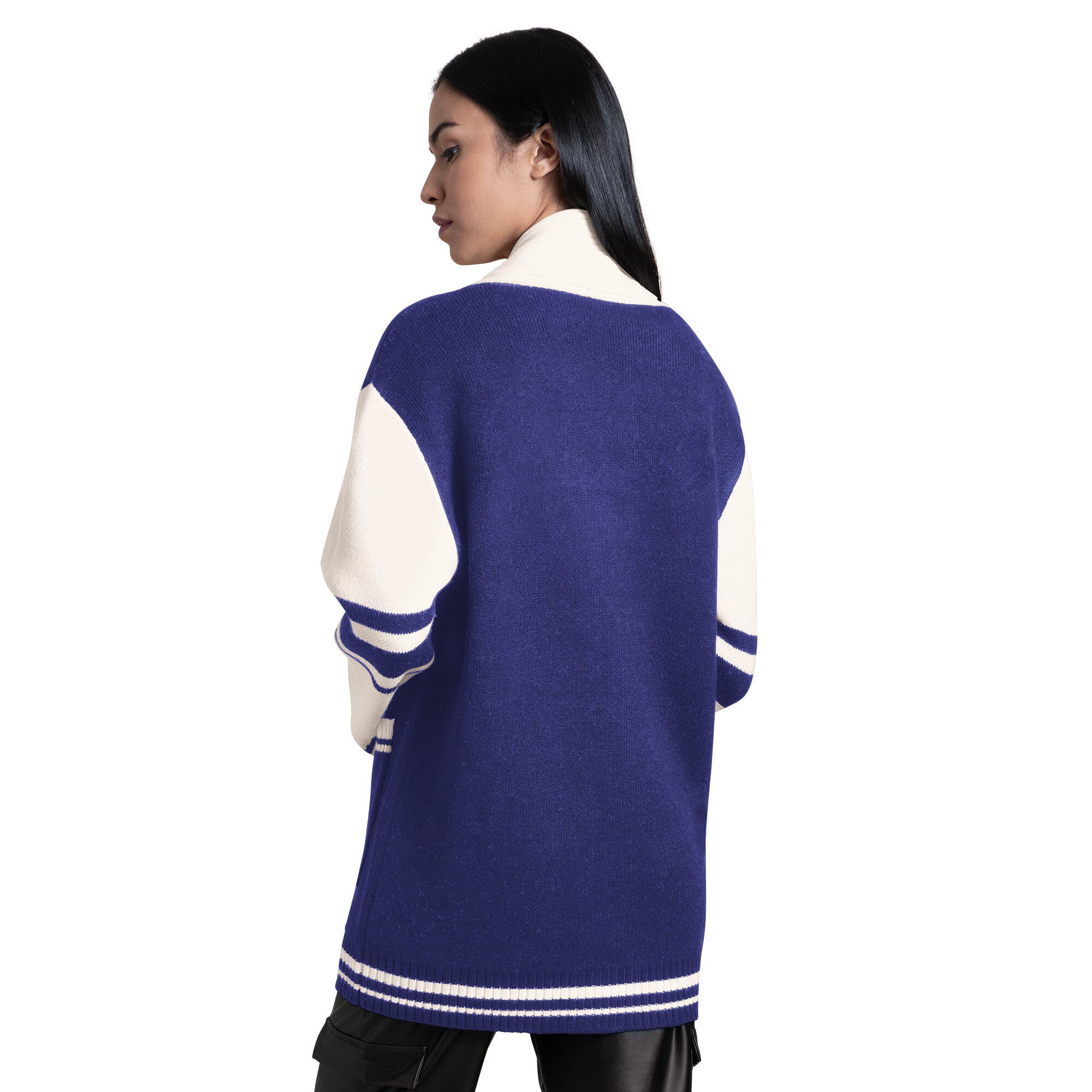 Gilet boutonné à col châle Starter violet Baltimore Ravens Strike Zone pour femme