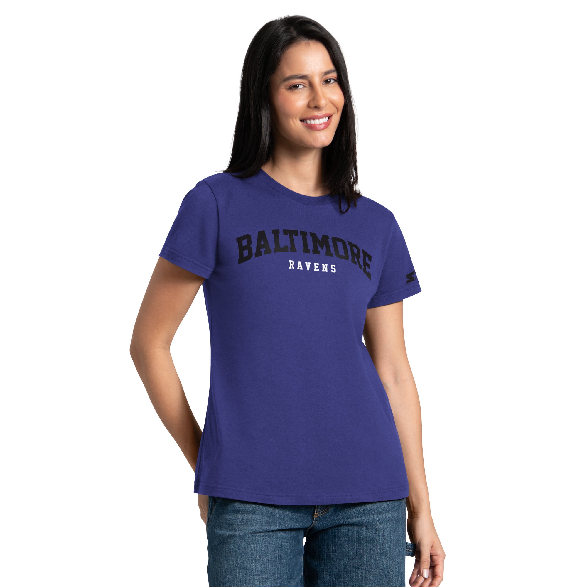 Pack de t-shirts Starter violet/noir pour femmes des Ravens Baltimore