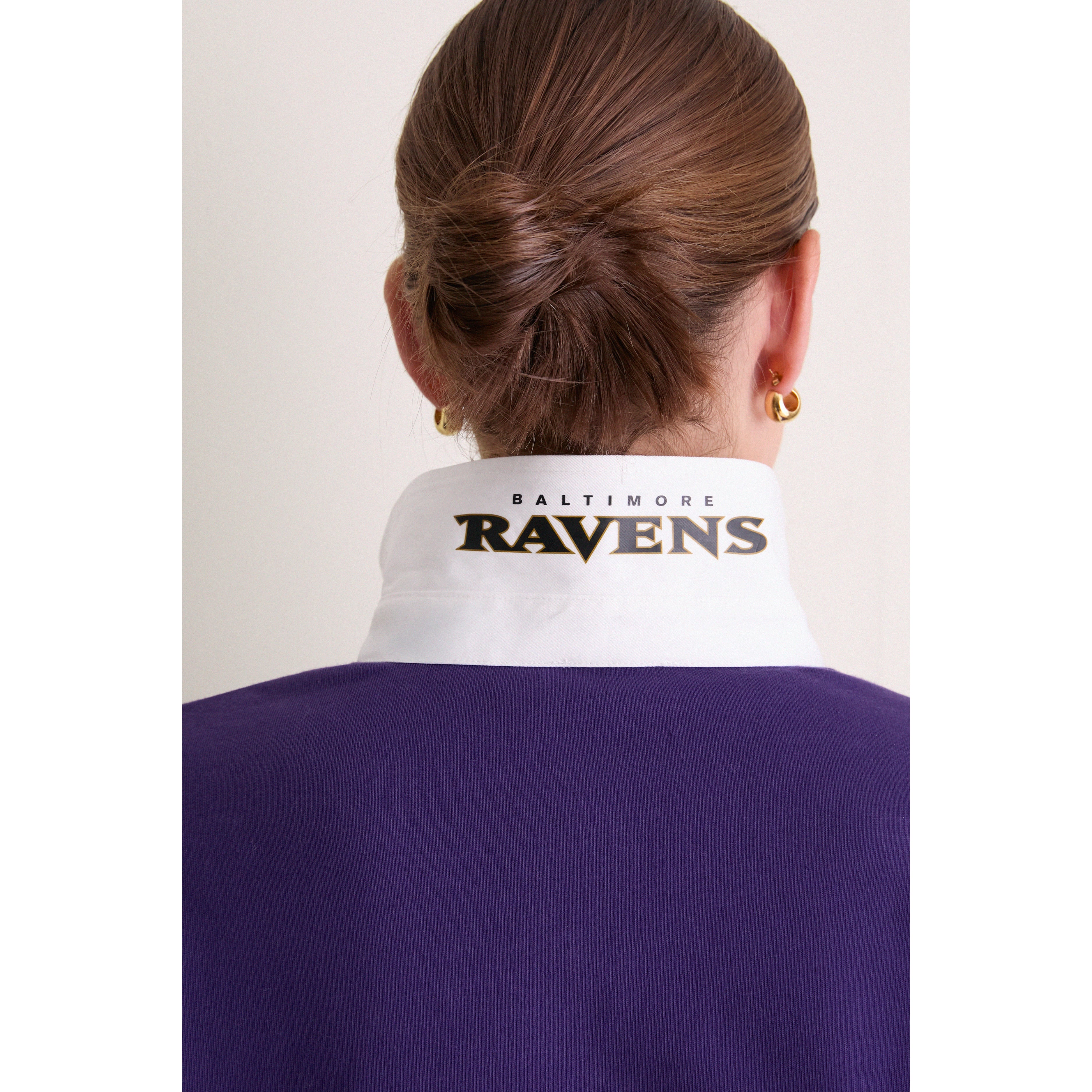 Polo de rugby à manches longues Tuckernuck violet Baltimore Ravens pour femme