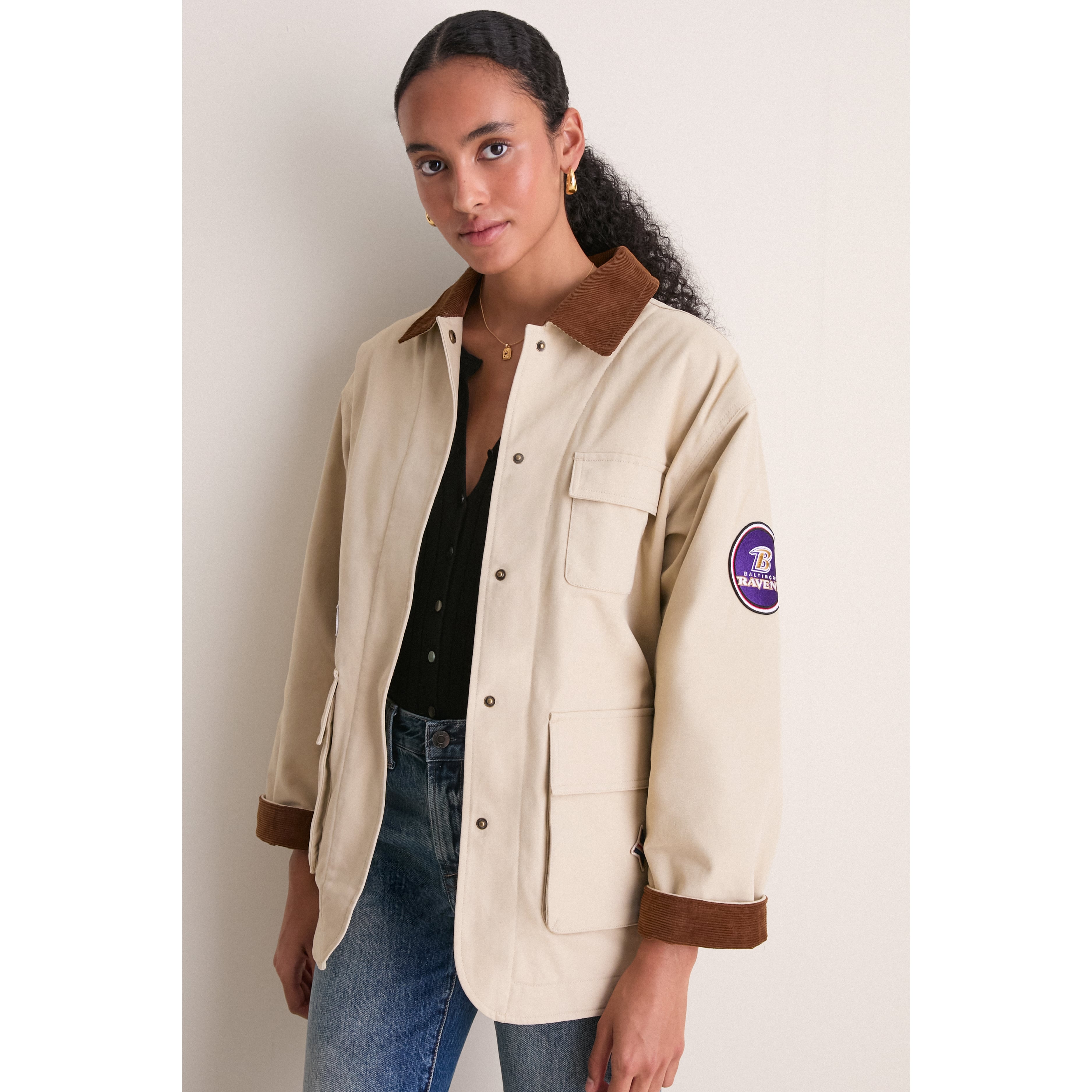 Veste de grange à boutons-pression Tuckernuck Stone Baltimore Ravens pour femmes