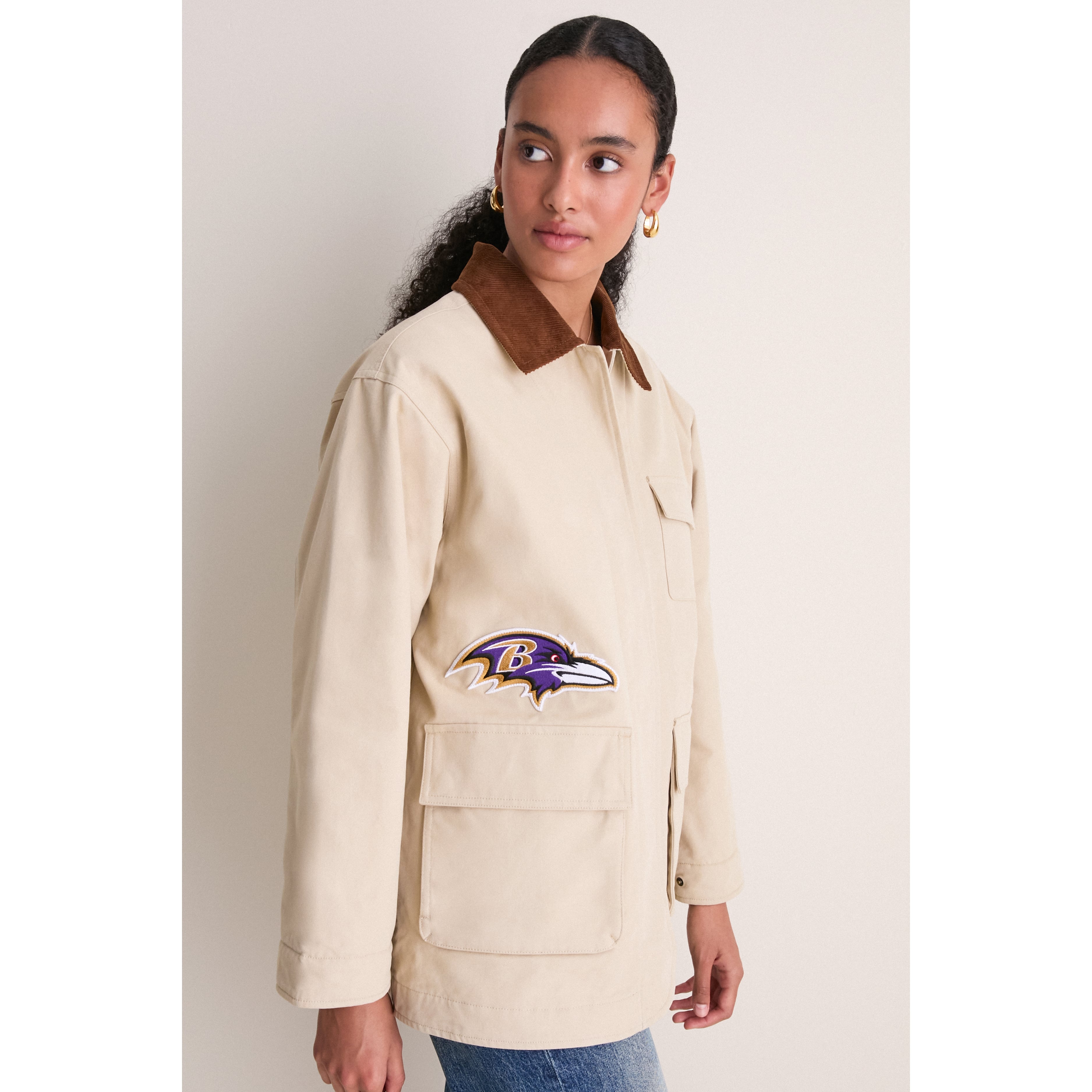 Veste de grange à boutons-pression Tuckernuck Stone Baltimore Ravens pour femmes