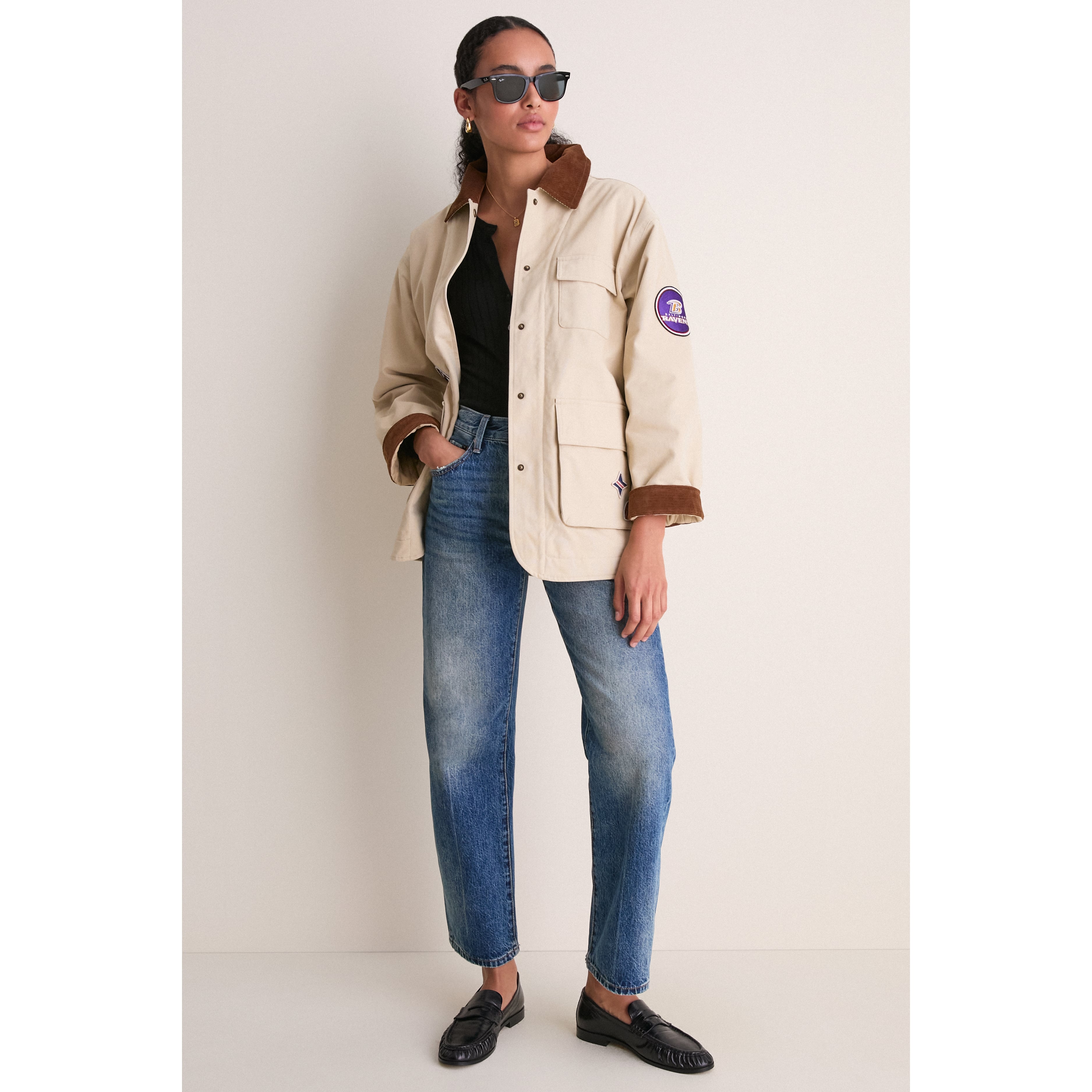 Veste de grange à boutons-pression Tuckernuck Stone Baltimore Ravens pour femmes