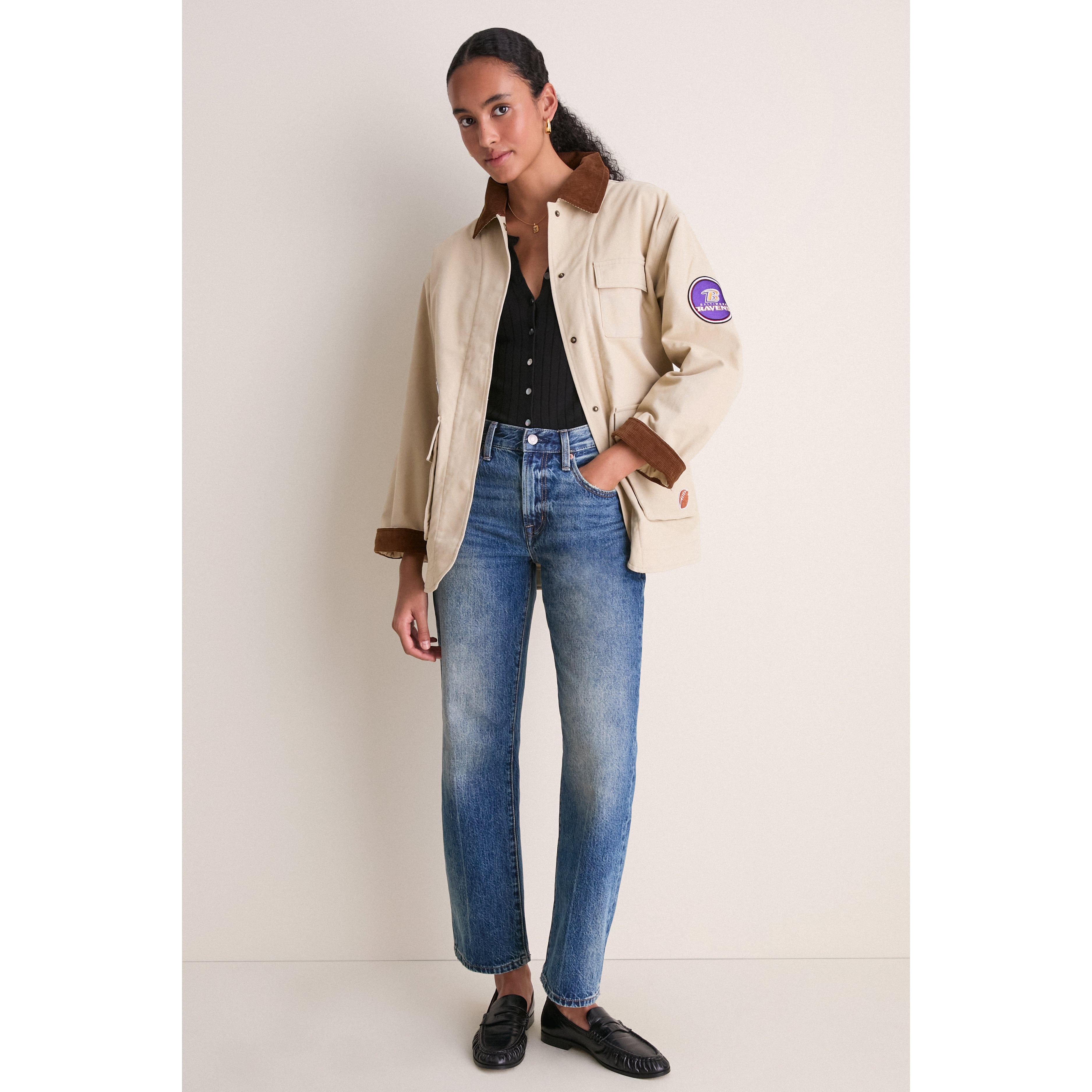 Veste de grange à boutons-pression Tuckernuck Stone Baltimore Ravens pour femmes