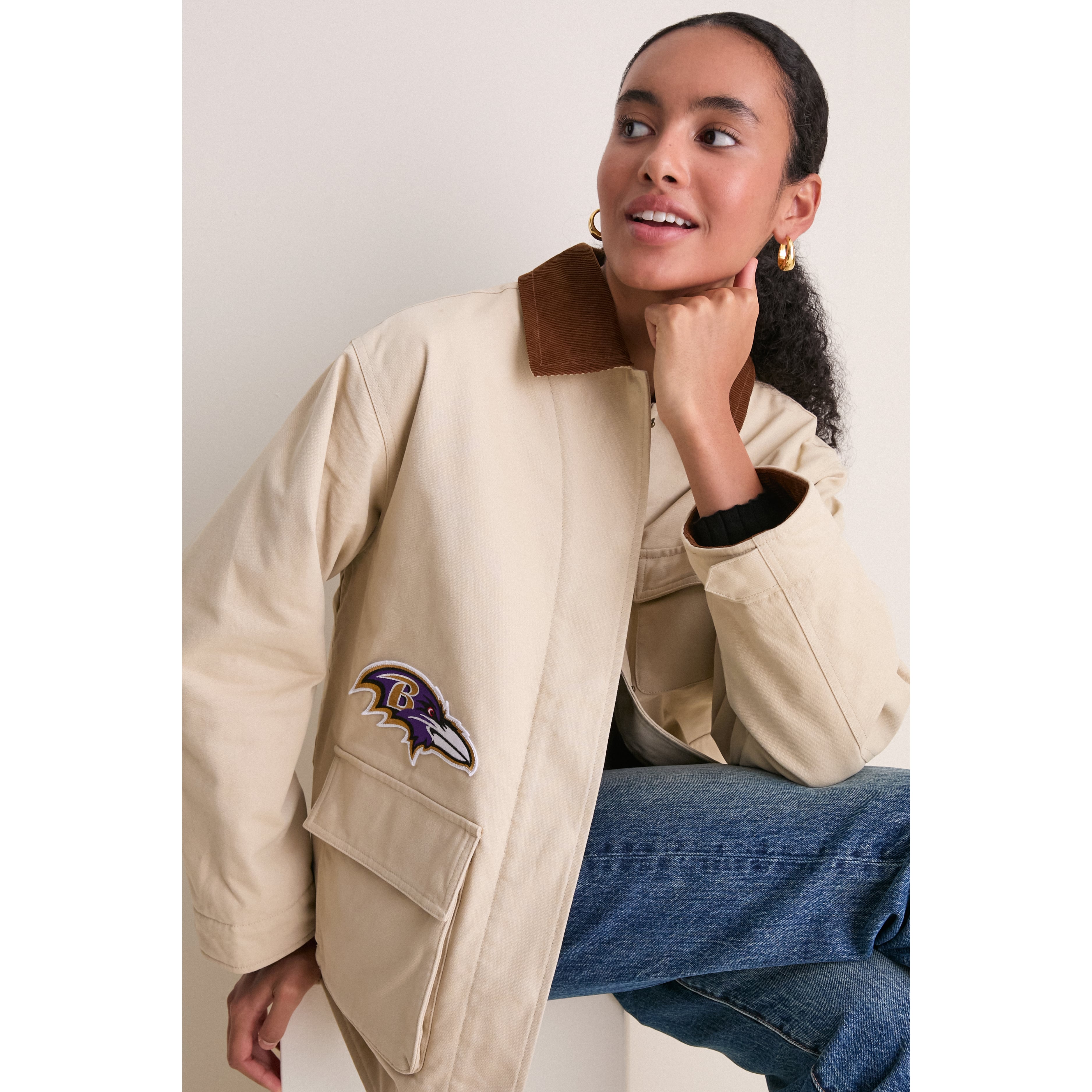 Veste de grange à boutons-pression Tuckernuck Stone Baltimore Ravens pour femmes