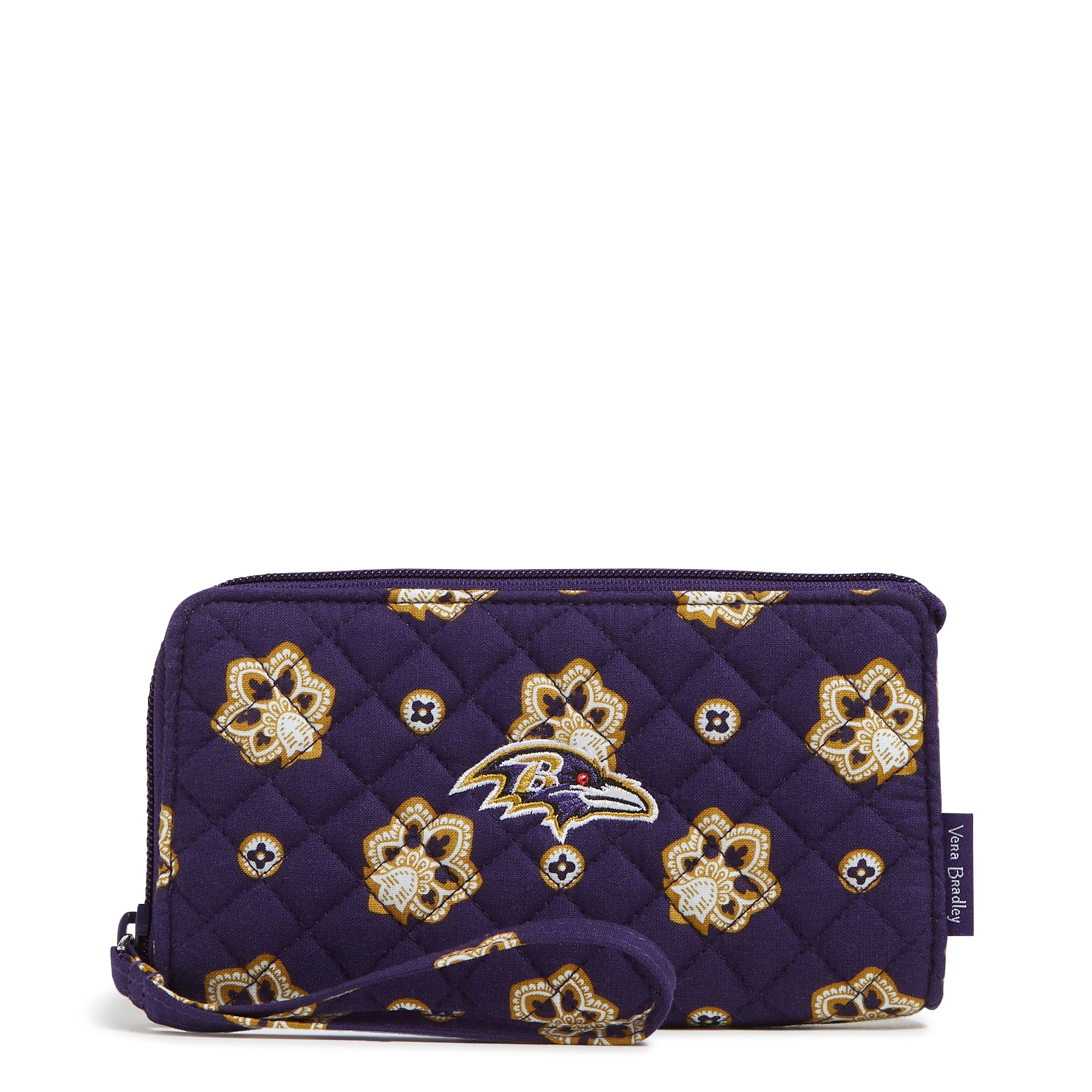 Women's Vera Bradley Baltimore Ravens RFID Front-Zip Wristlet