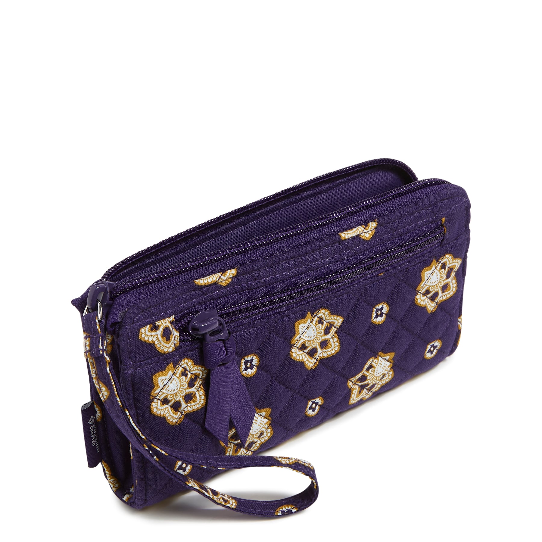 Women's Vera Bradley Baltimore Ravens RFID Front-Zip Wristlet